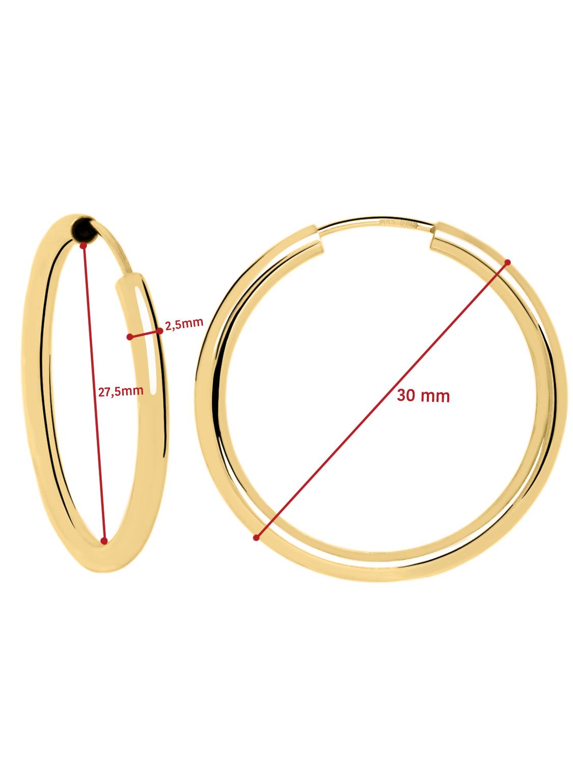 Paloma Blanca | Creolen aus echtem Gelbgold | Ansicht 5 Paloma Blanca | Creolen aus echtem Gelbgold | Ansicht 5