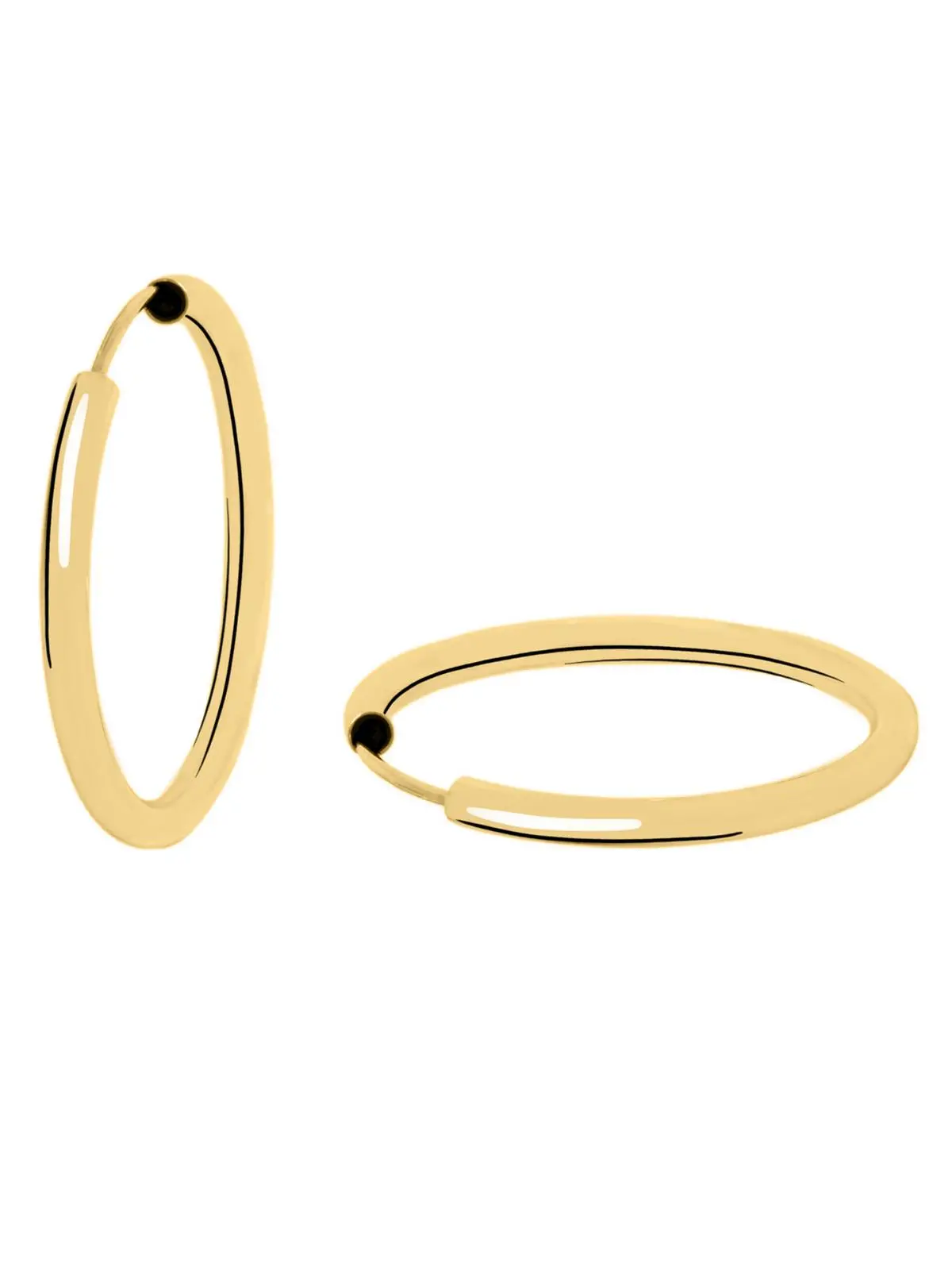 Paloma Blanca | Creolen aus echtem Gelbgold | Ansicht 7