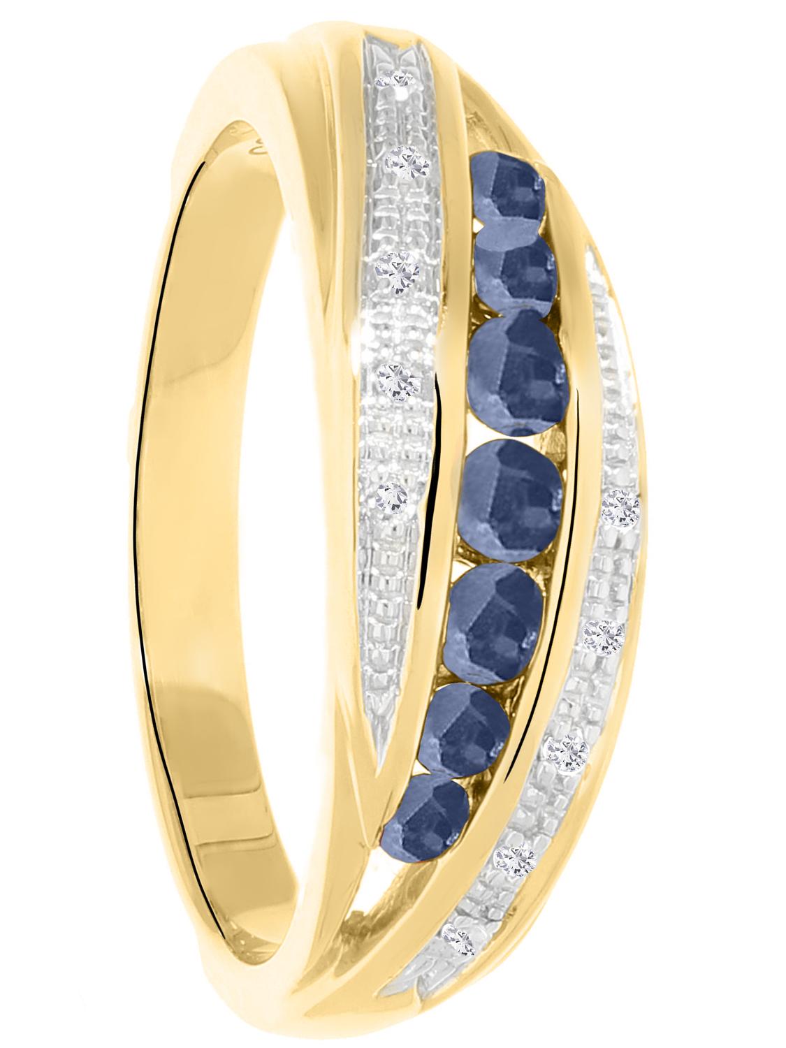 Aurora | Ring aus echtem Gelbgold - Saphir | Ansicht 5