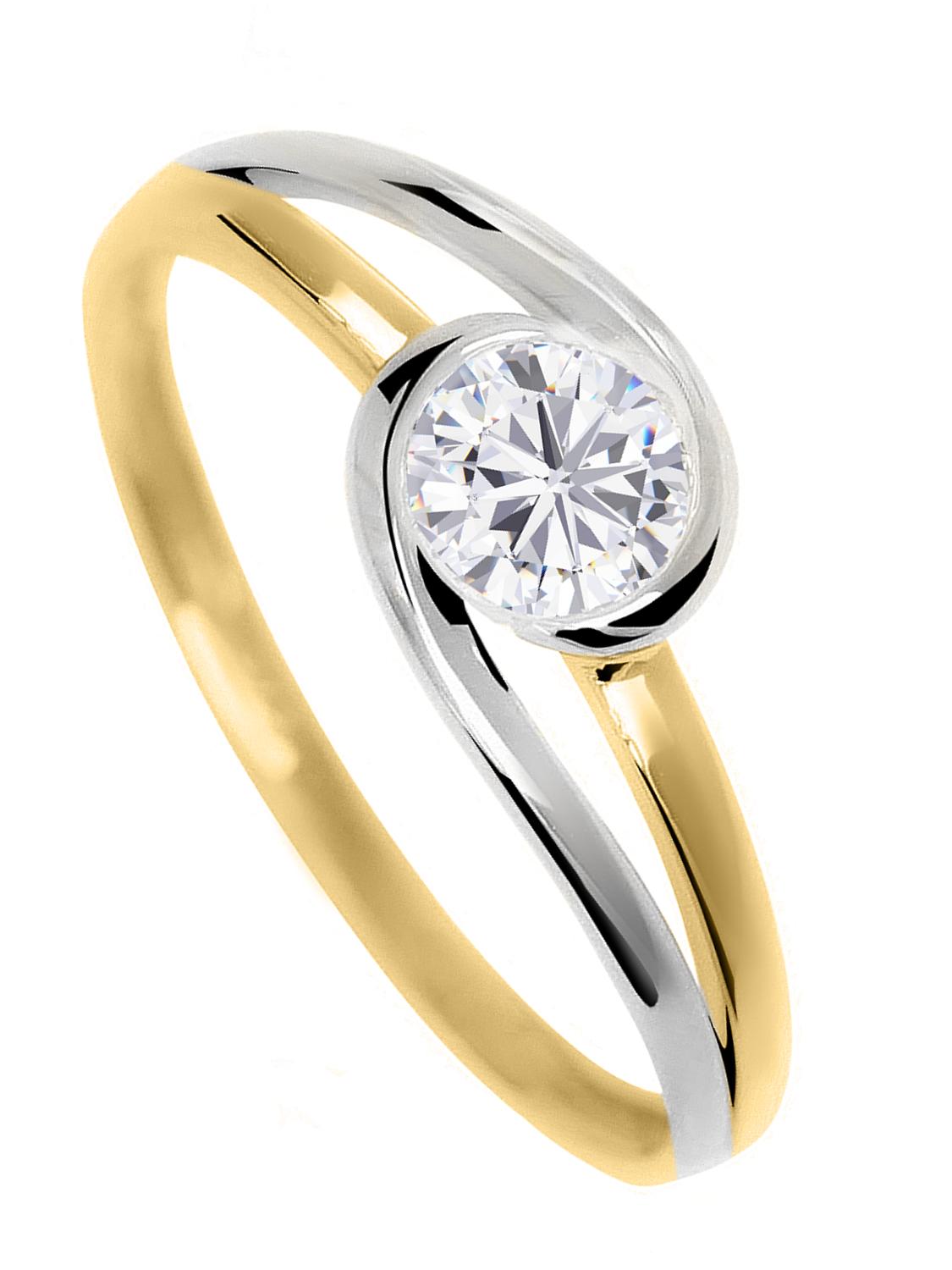 Lauren Amy | Ring aus echtem Gelbgold & Weißgold | Ansicht 1