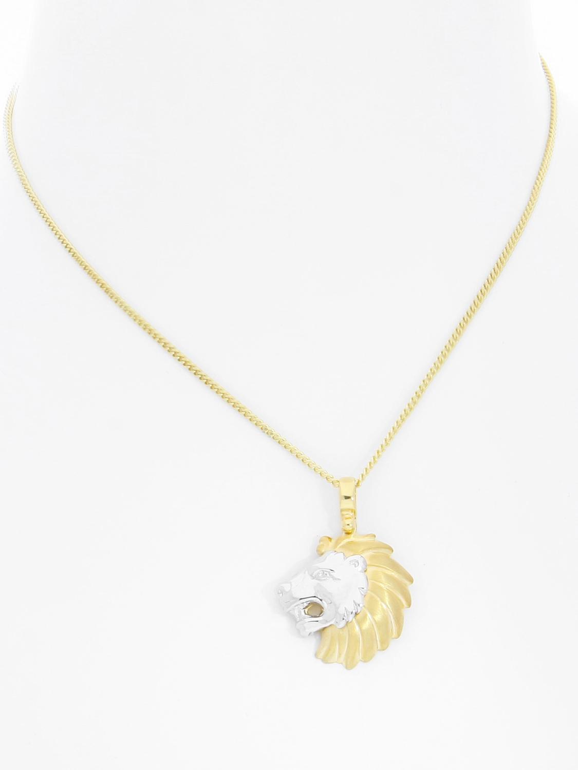 Kettenanhänger Herren Gold 585 ohne Stein LÖWE | Wild Lion