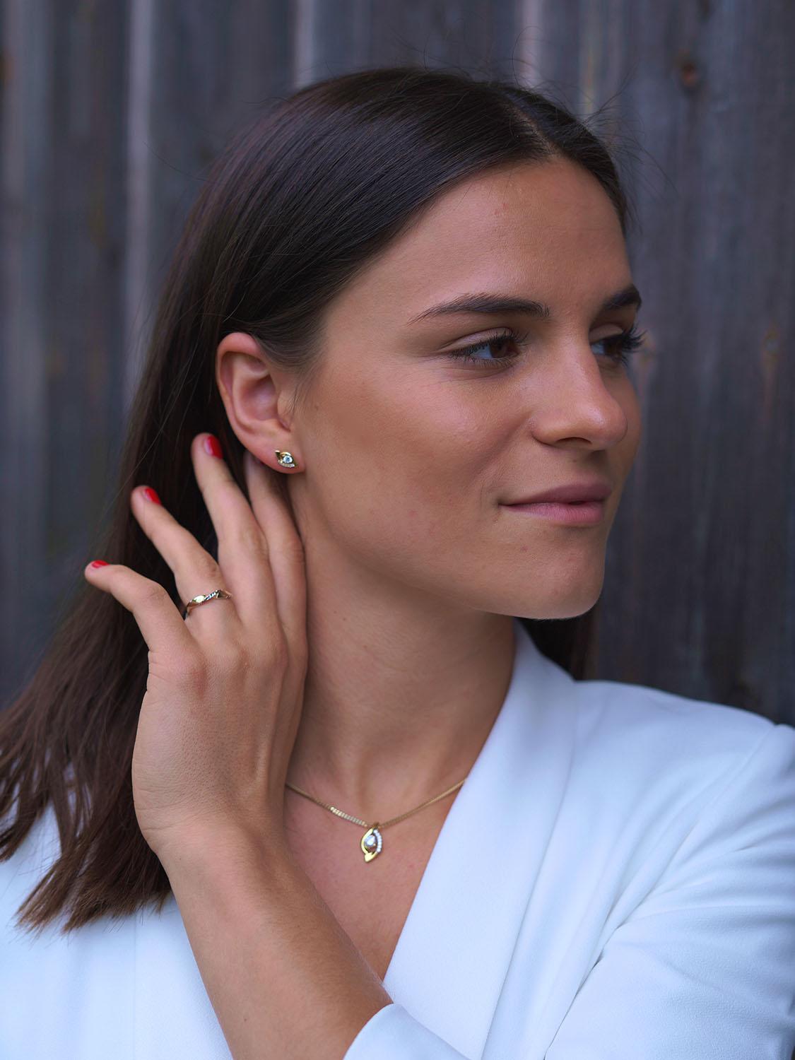 Capri | Ring aus echtem Gelbgold & Weißgold | Ansicht 3