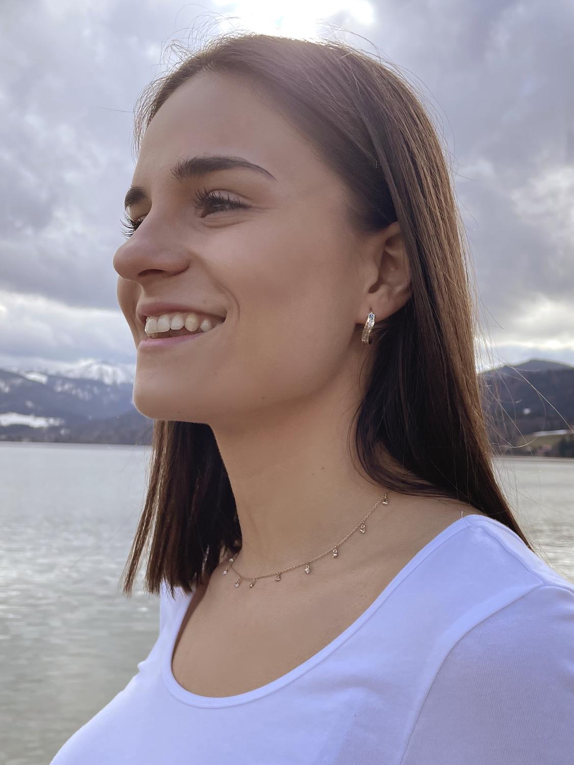 Eartwist | Creolen aus echtem Gelbgold & Weißgold | Ansicht 2