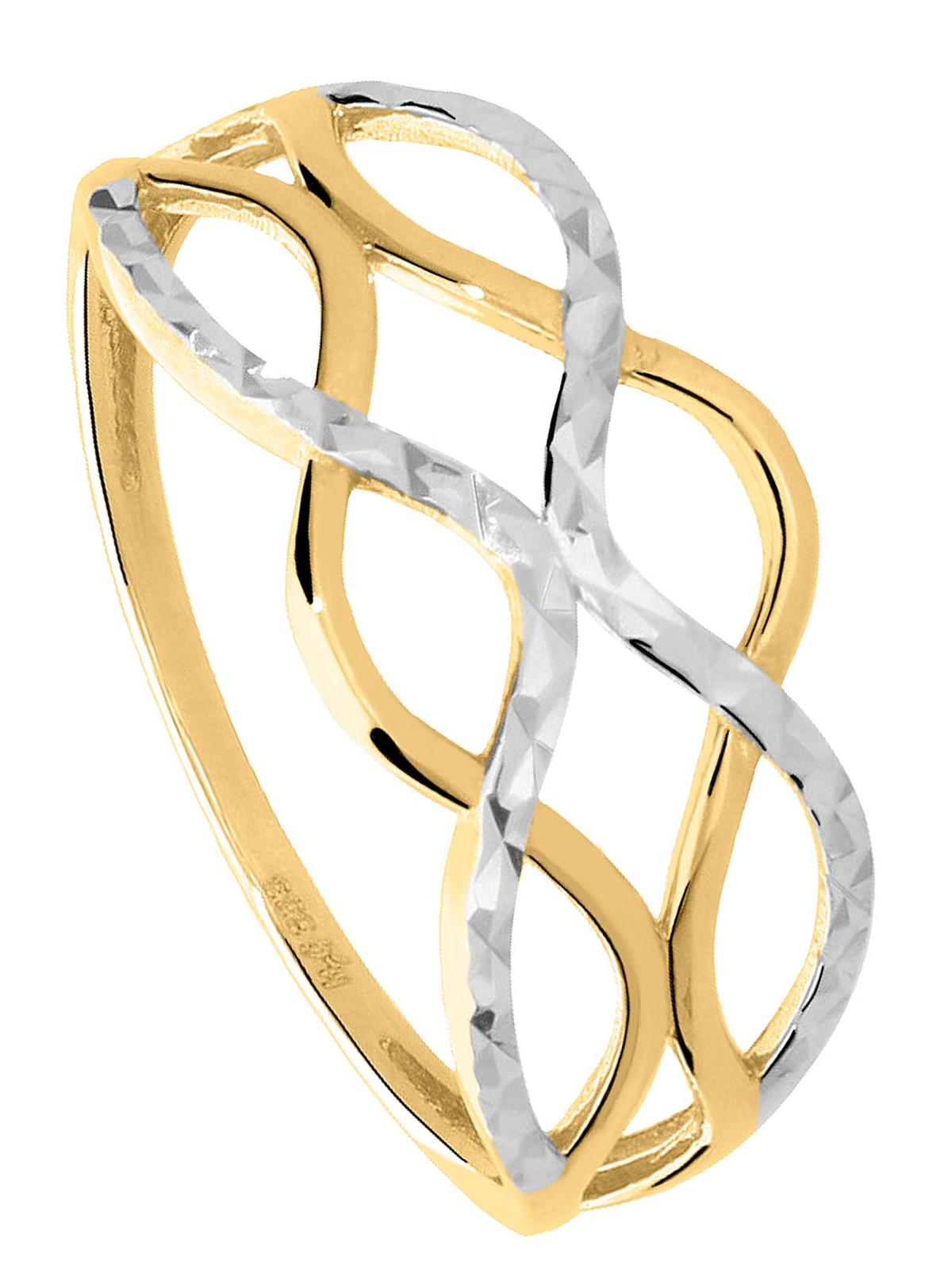 Emeni | Ring aus echtem Gelbgold & Weißgold | Ansicht 1