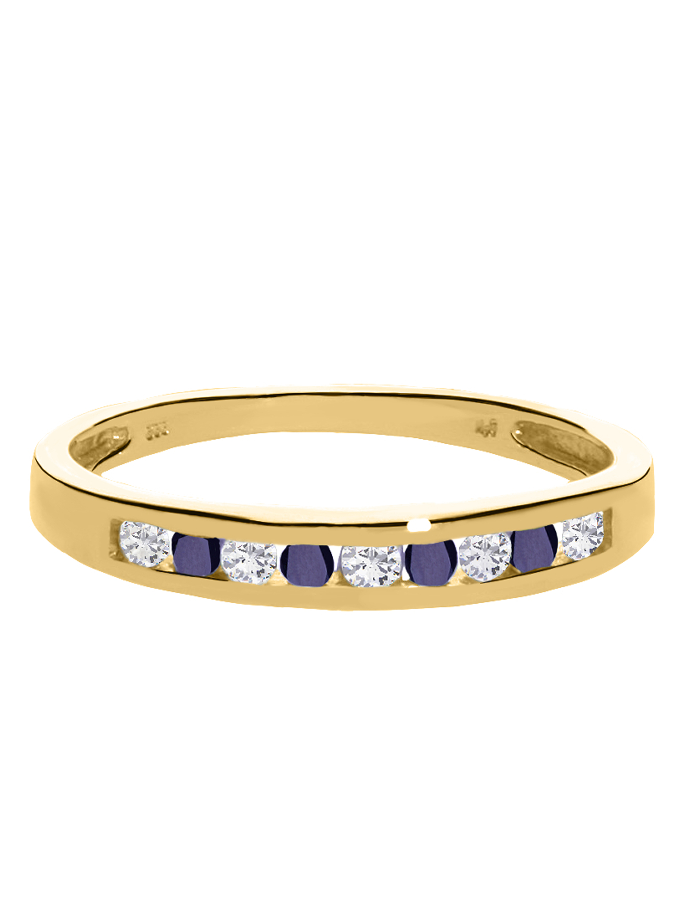 Memorable - Saphir Zirkonia Ring mit Edelstein Gold - Größe 60