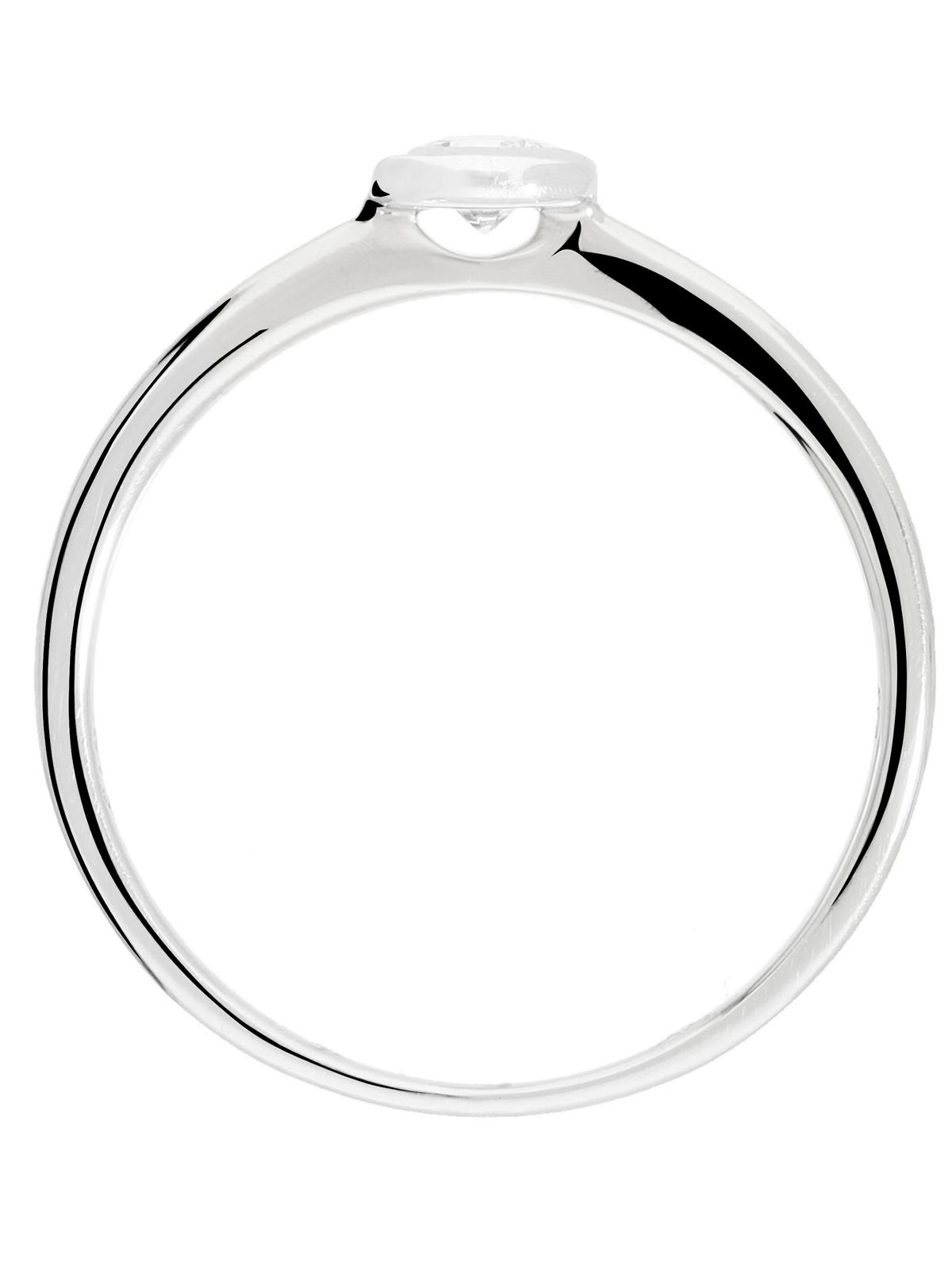 Gamma | Ring aus echtem Weißgold mit Zirkonia | Ansicht 4