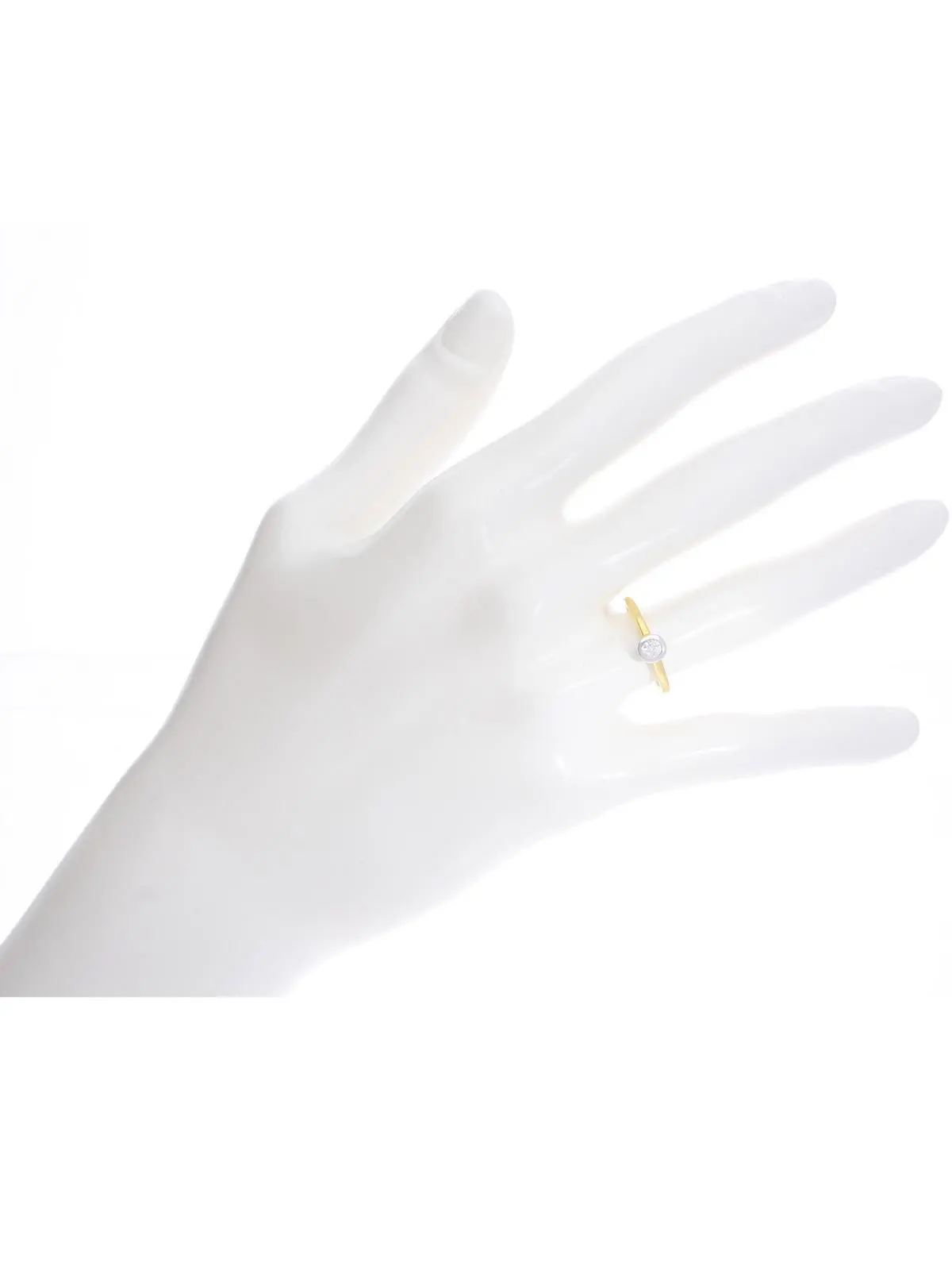 Gamma | Ring aus echtem Gelbgold mit Zirkonia | Ansicht 5