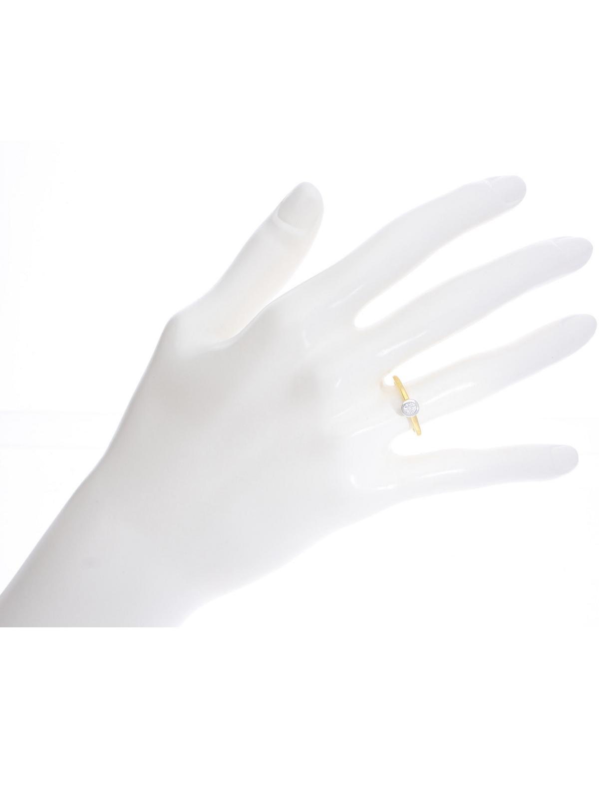 Gamma | Ring aus echtem Gelbgold mit Zirkonia | Ansicht 5