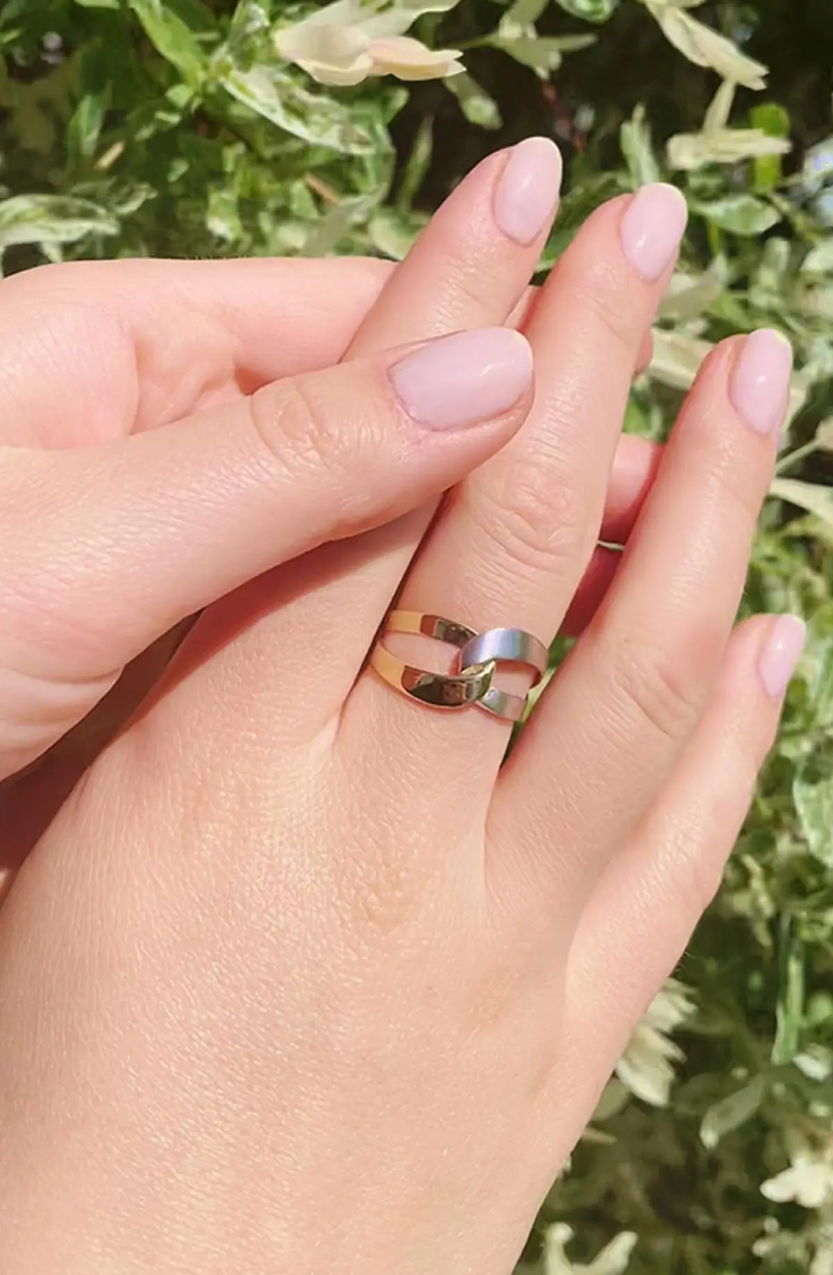 Illos | Ring aus echtem Gelbgold & Weißgold | Ansicht 3