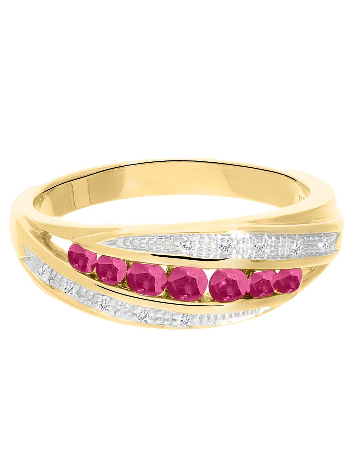 Aurora | Ring aus echtem Gelbgold - Rubin | Ansicht 5
