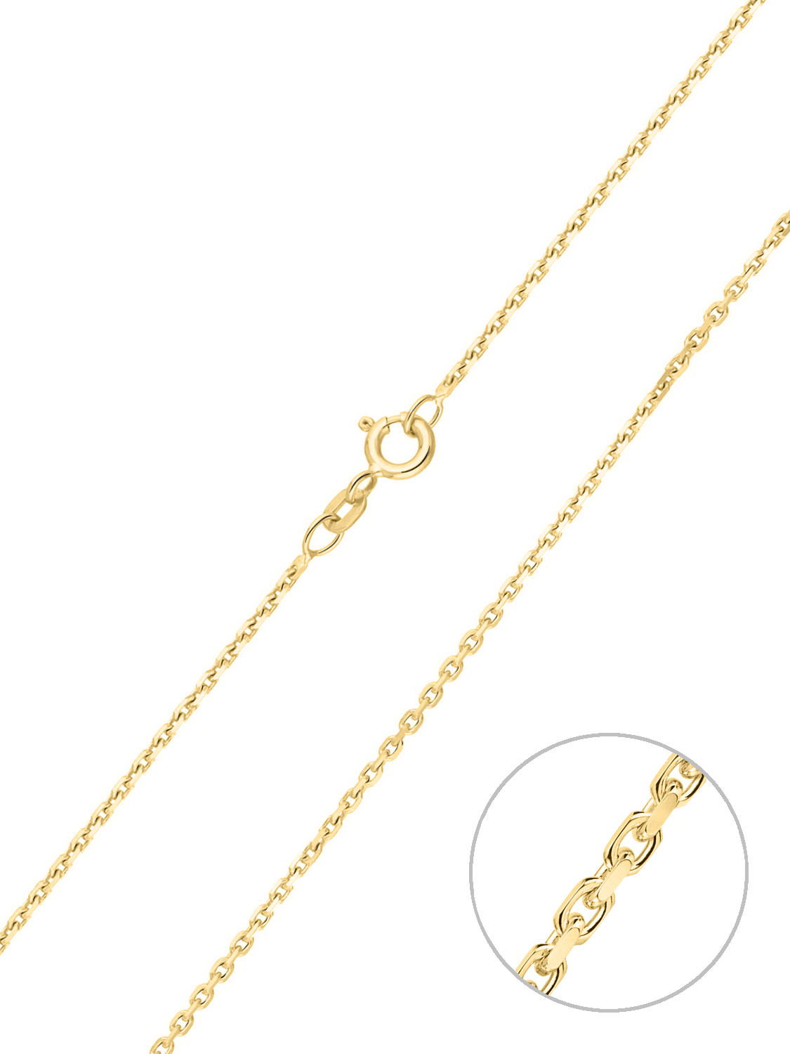 Halskette aus echtem Gelbgold (Ankerkette) - Lacadena | Produktansicht