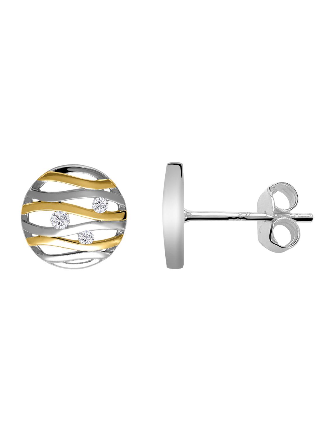 Schmuckset Damen Silber 925 Kette & Ohrringe VERGOLDET | Gwen Set