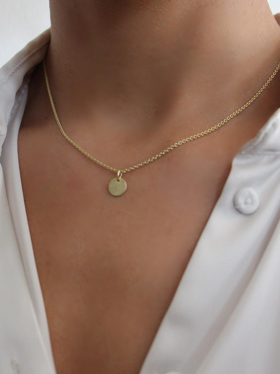 Justina - Anhänger 375 Gold - Ø 8mm