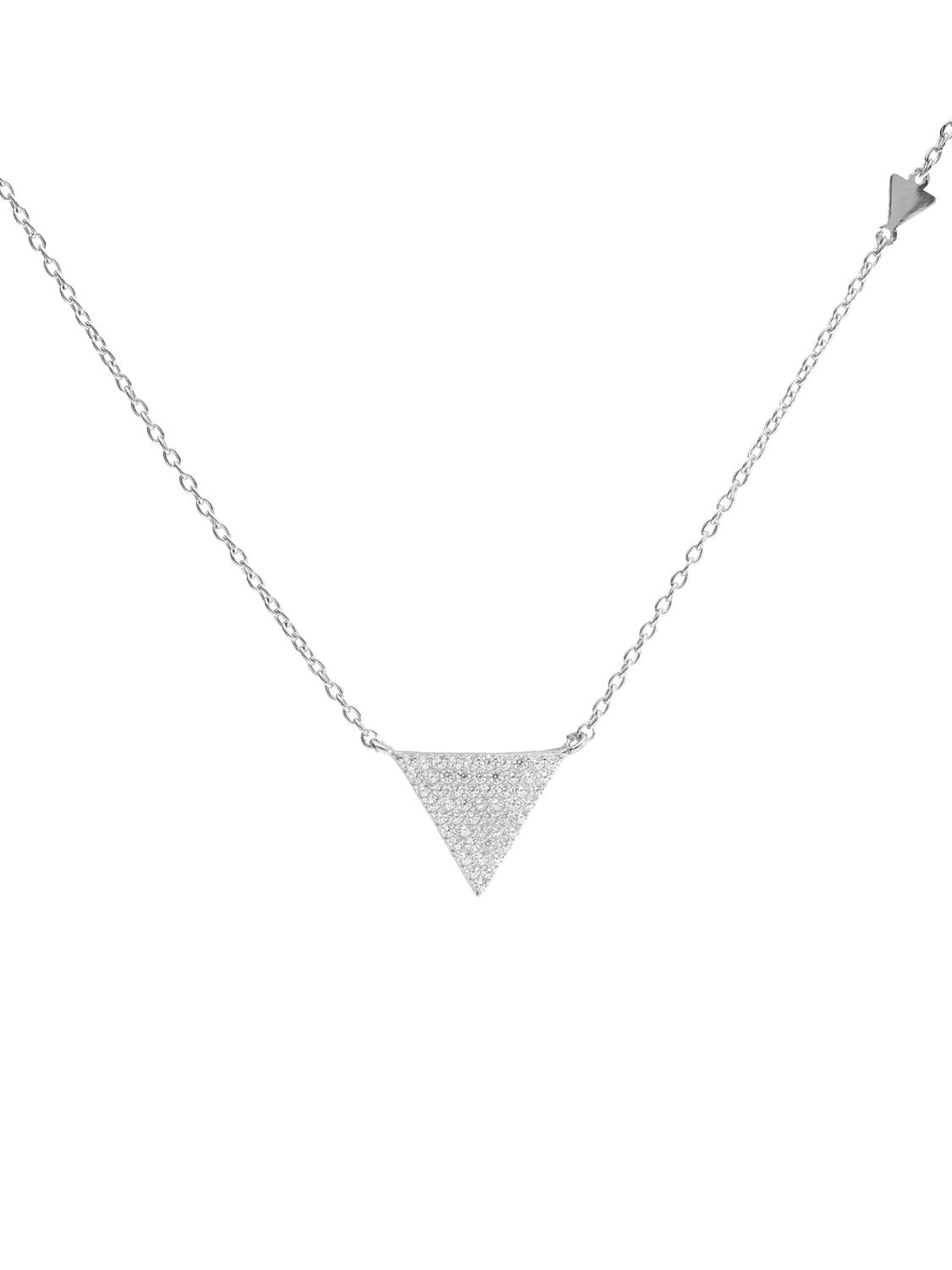Halskette mit Anhänger aus echtem Sterlingsilber mit Zirkonia - Amelie | Produktansicht