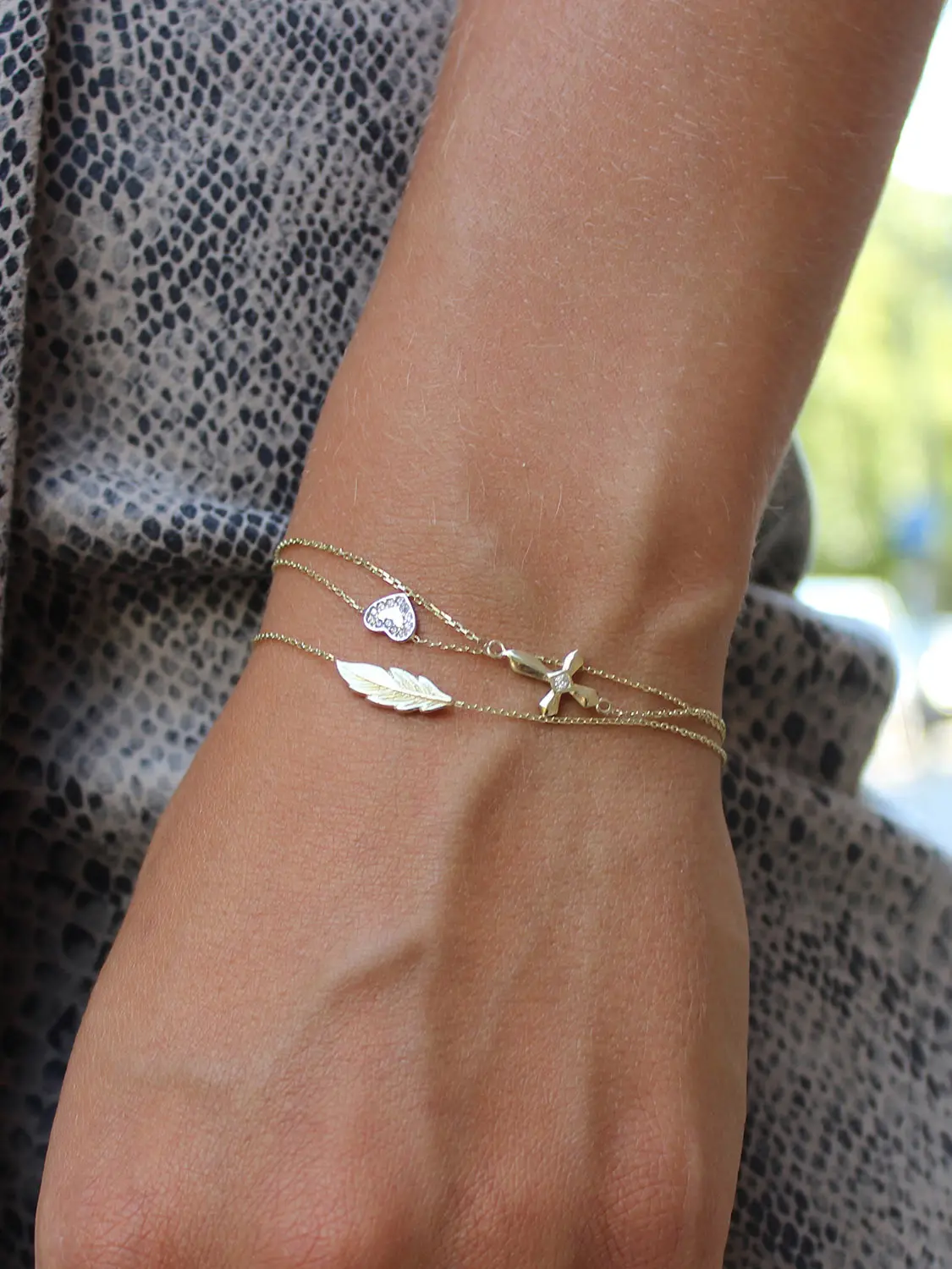 Aramira - Feder Armband 375 Gold