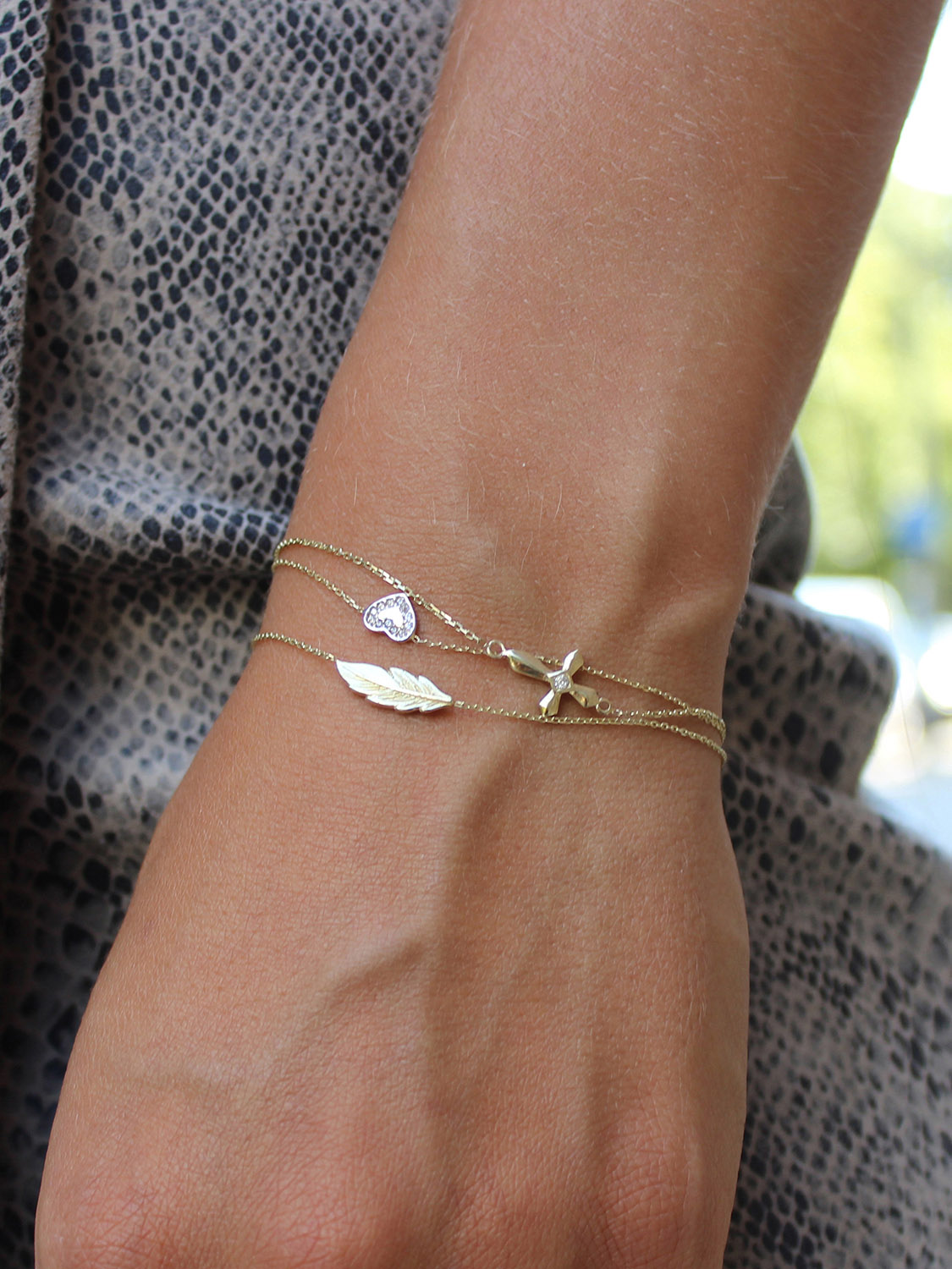 Aramira - Feder Armkette 375 Gold