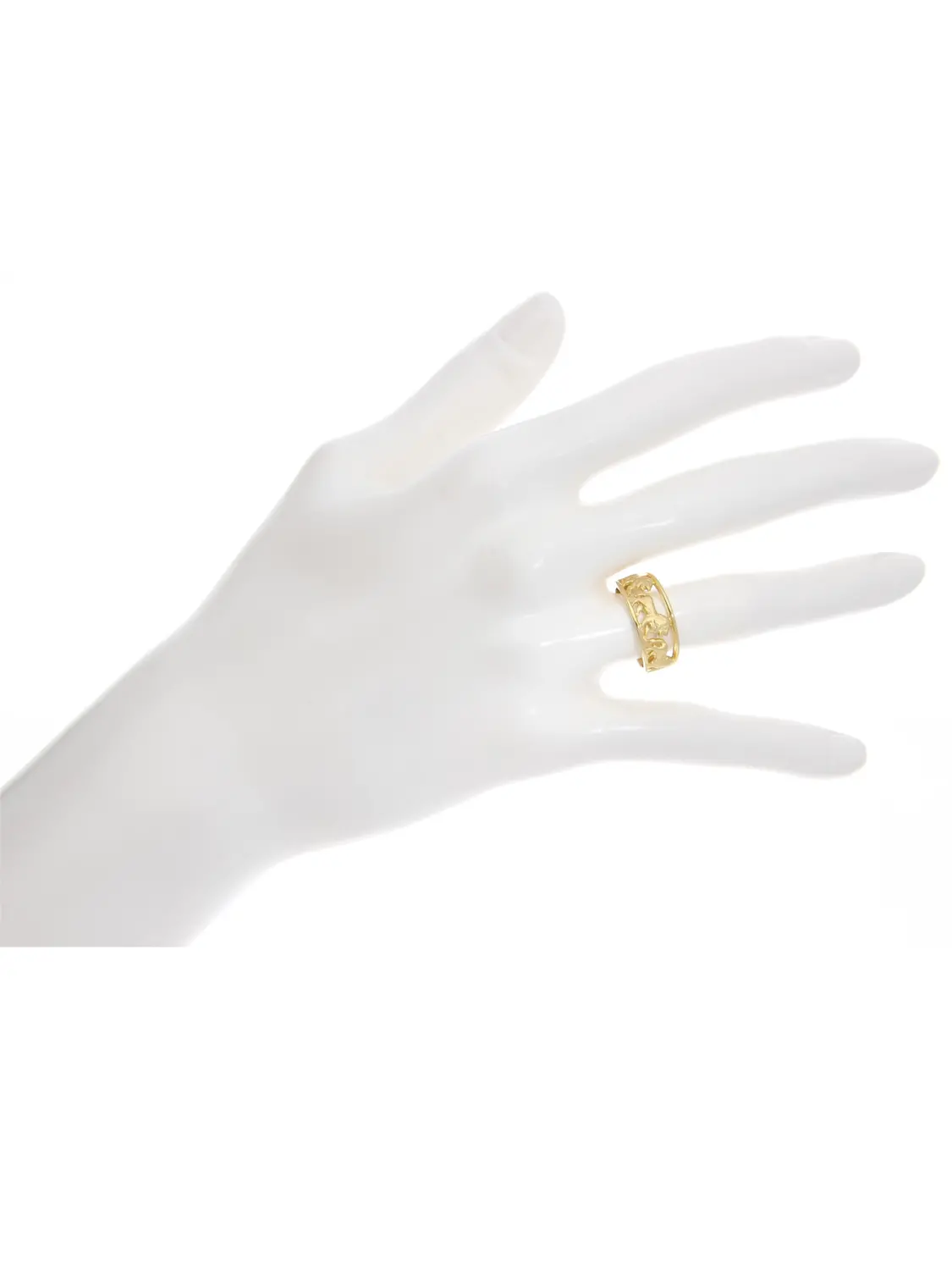 Lionella - Löwe Ring ohne Stein 333 Gold - Größe 58