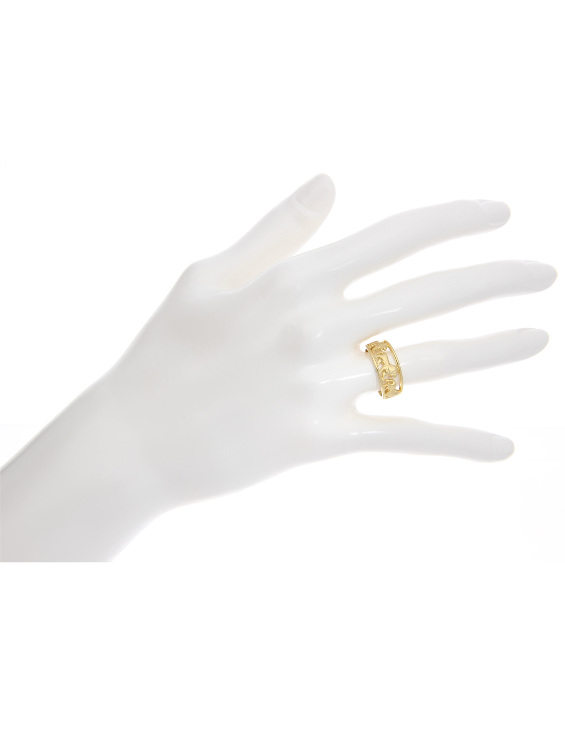 Lionella - Löwe Ring ohne Stein 333 Gold - Größe 60