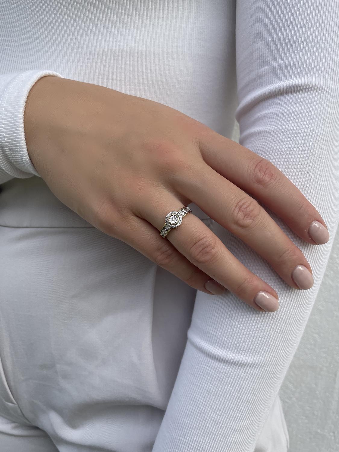 Jana | Ring aus echtem Gelbgold mit Diamant | Ansicht 2