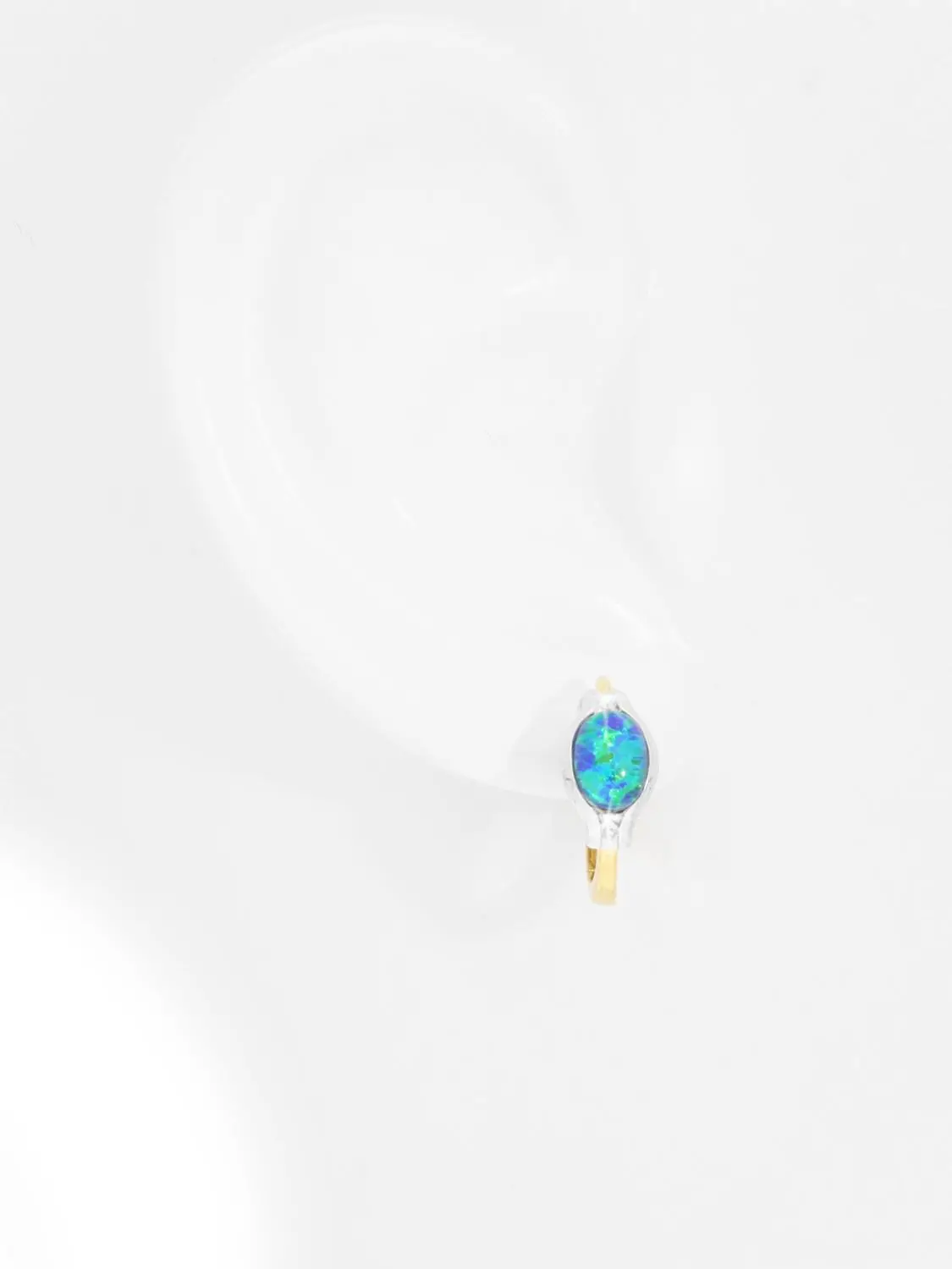 Athene - Damen Ohrringe Gold 375 Opal Diamant Edelsteinohrringe - 0,015ct.