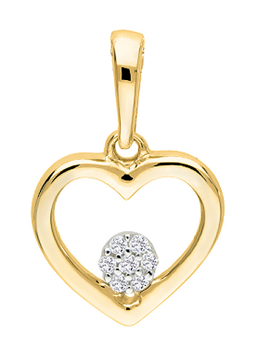 Chamia - Damen Herzanhänger mit Diamanten 585 Gold - 0,02ct.