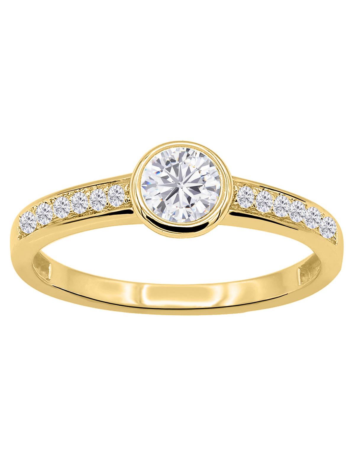 Molineux | Ring aus echtem Gelbgold mit Diamanten | Ansicht 2