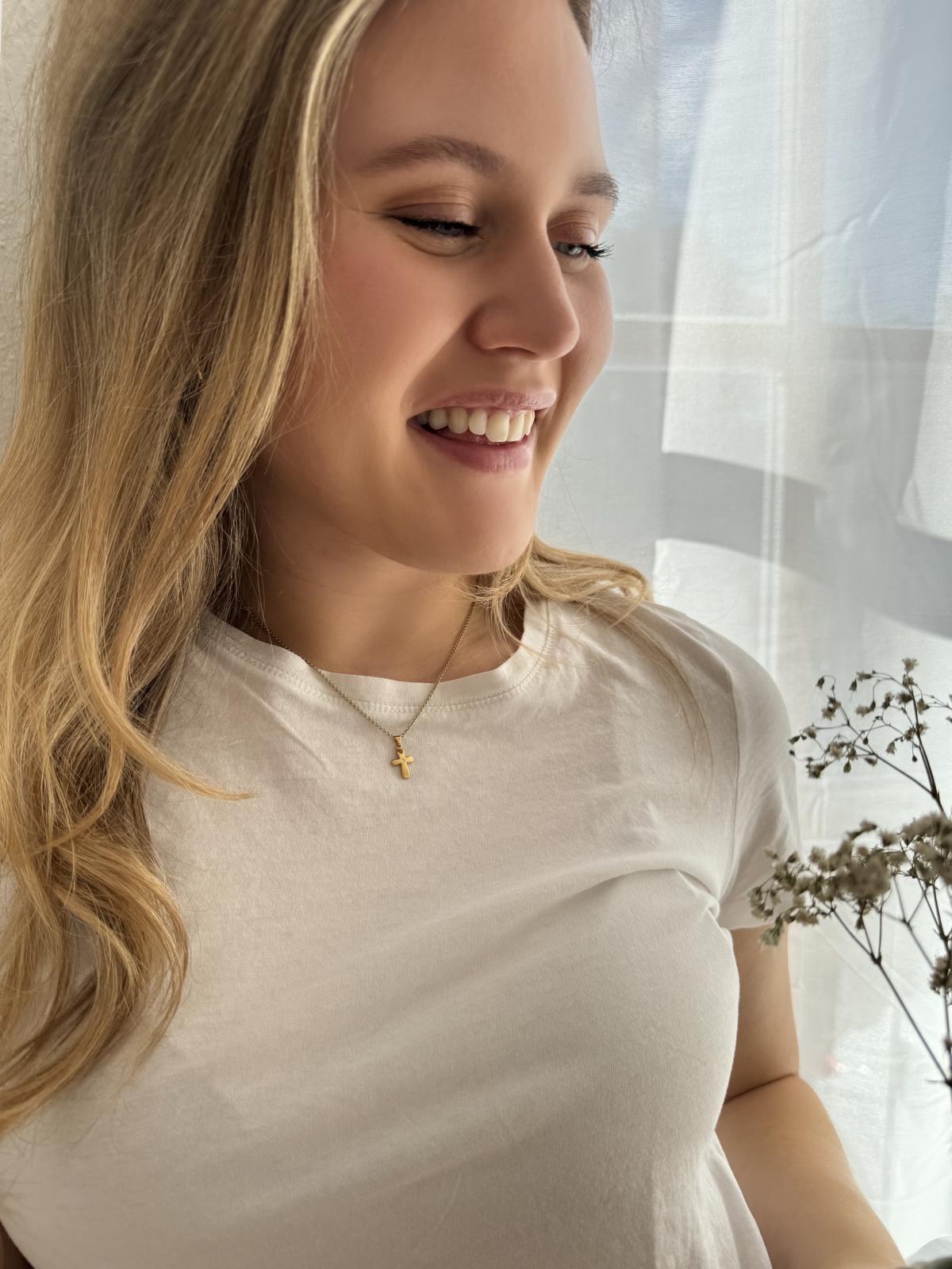 Anara | Anhänger aus echtem Gelbgold mit Zirkonia | Ansicht 3