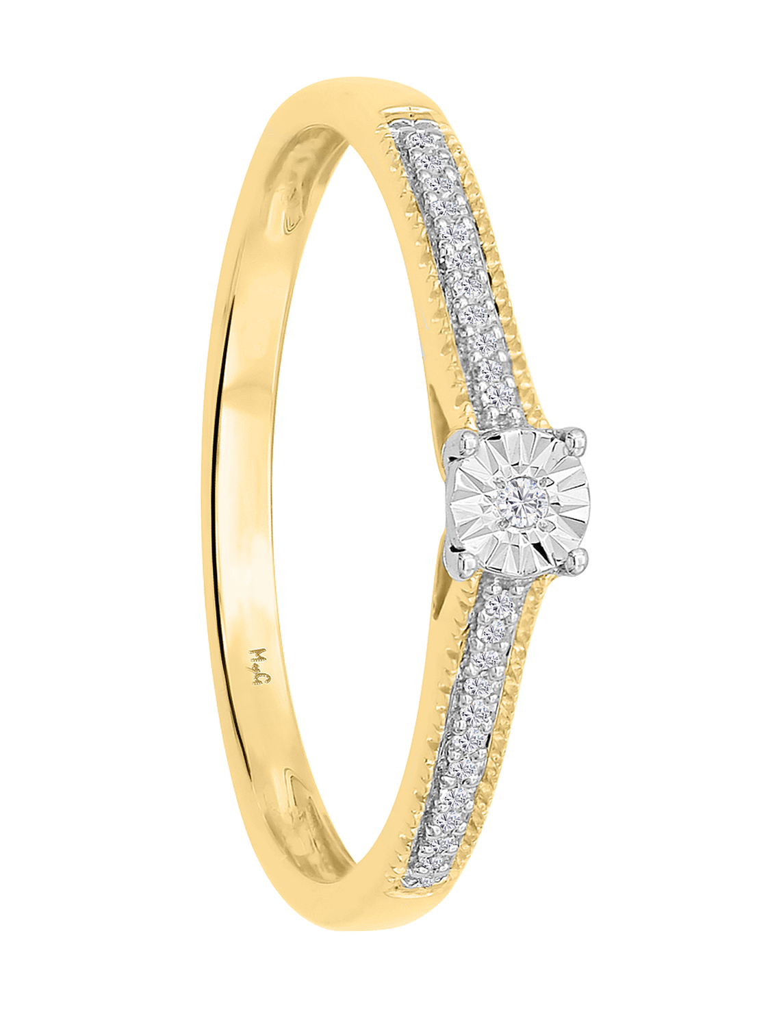 Merry Joy - Diamantring 375 Gelbgold - 0,04ct. - Größe 52