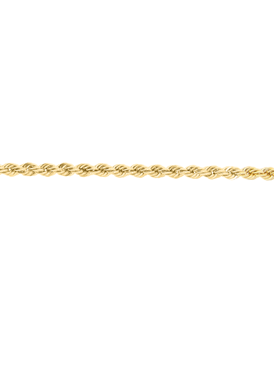 Halskette aus echtem Gelbgold (Kordelkete) - Lavflame | Nahansicht