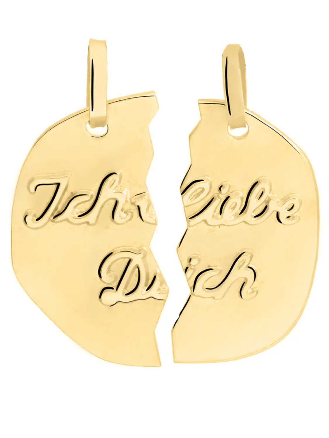 Anhänger für Partner aus echtem Gelbgold - Animo | Produktansicht