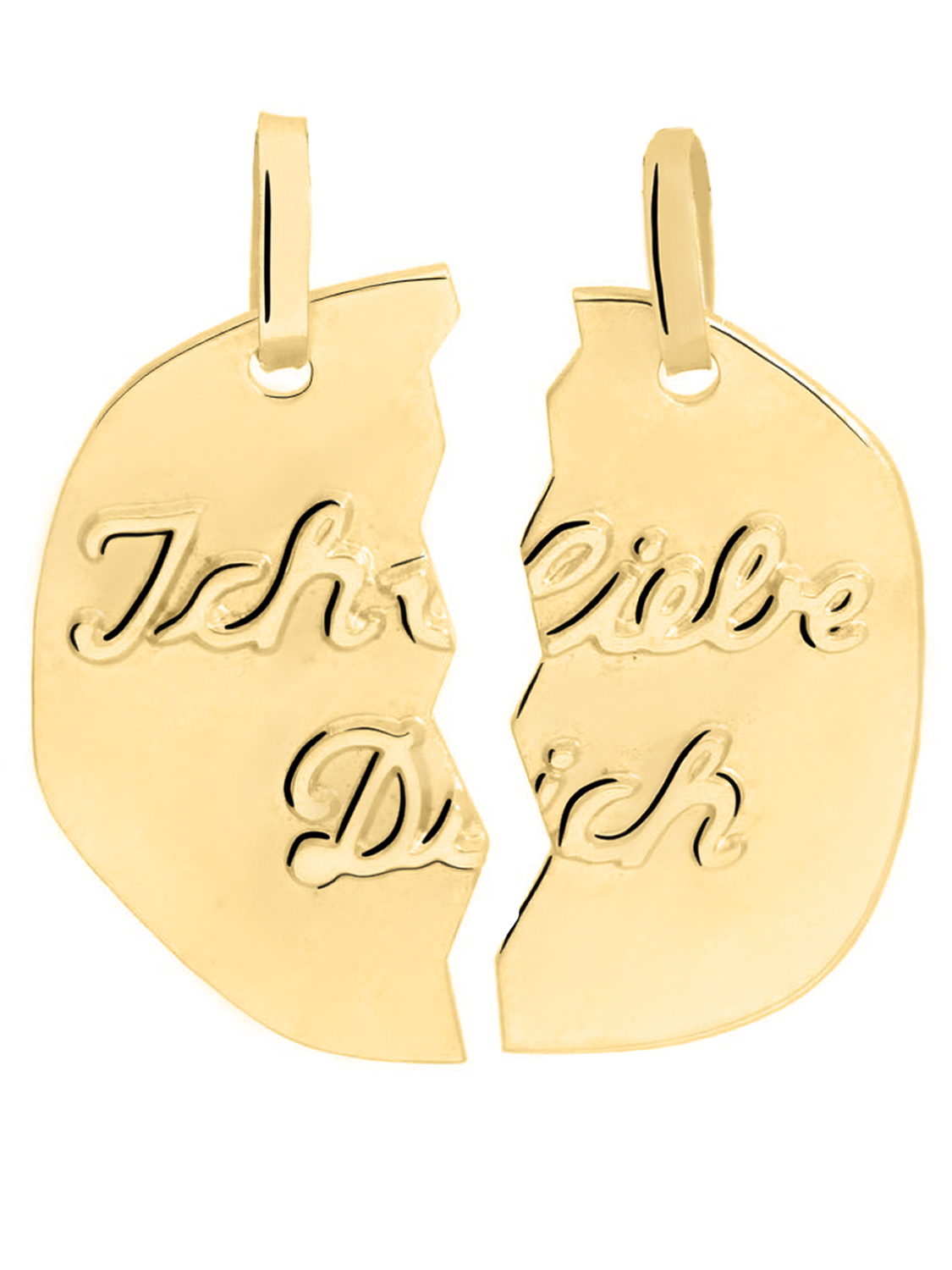 Anhänger für Partner aus echtem Gelbgold - Animo | Produktansicht