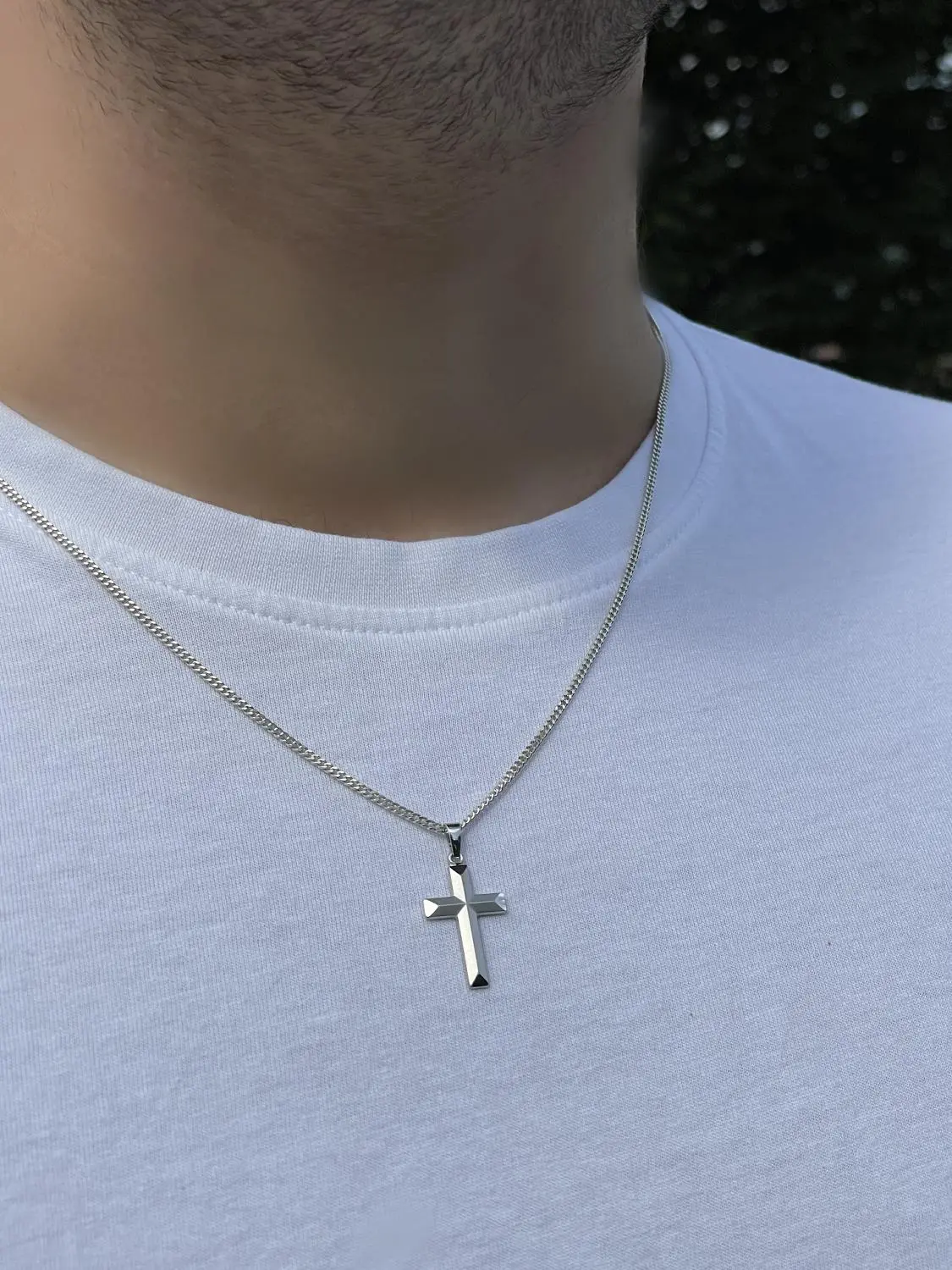 Nizza | Anhänger aus echtem Weißgold oder Sterlingsilber | Ansicht 2