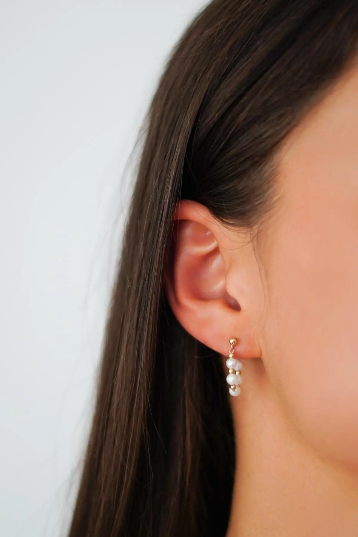 Yurika | Ohrringe aus echtem Gelbgold mit Süßwasserperle | Ansicht 4 Yurika | Ohrringe aus echtem Gelbgold mit Süßwasserperle | Ansicht 4