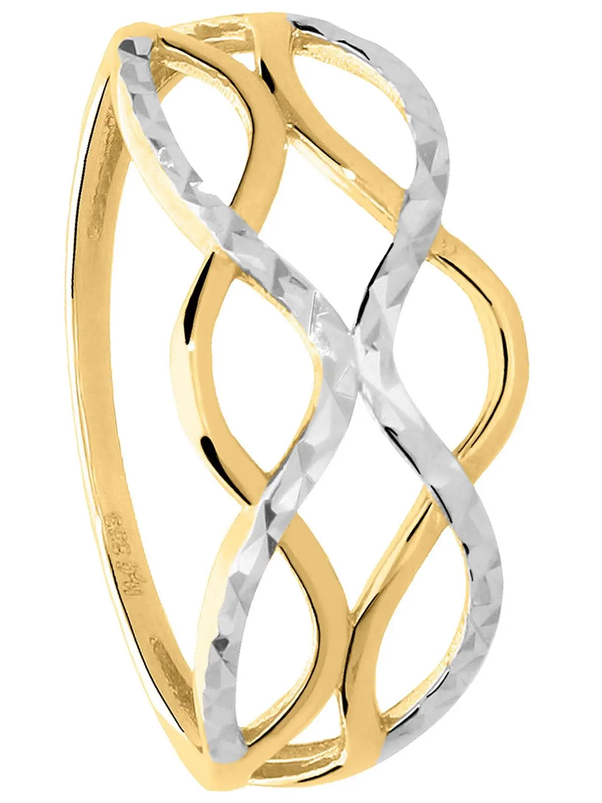Emeni | Ring aus echtem Gelbgold & Weißgold | Ansicht 5