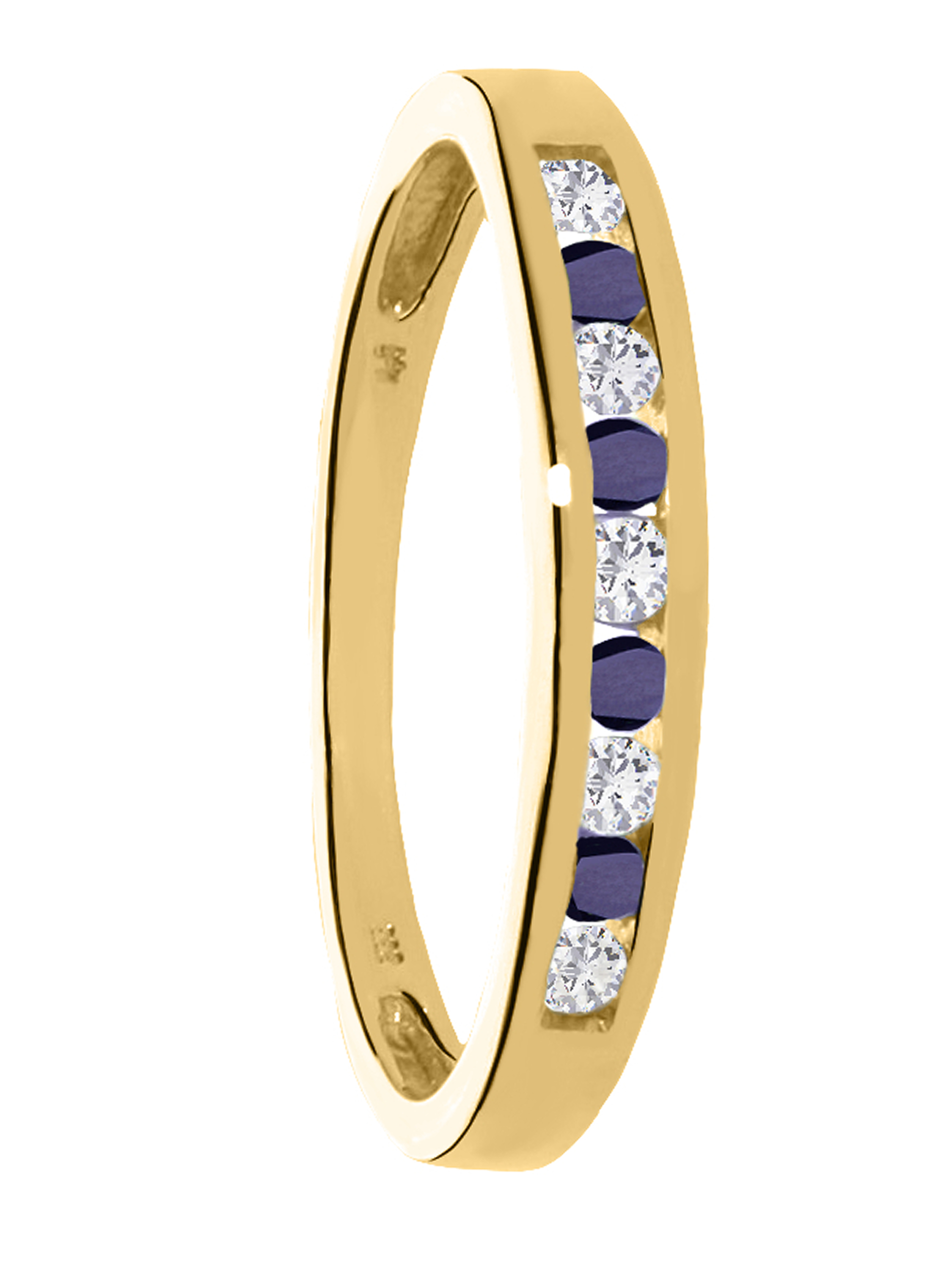Memorable - Saphir Zirkonia Ring mit Edelstein Gold - Größe 50