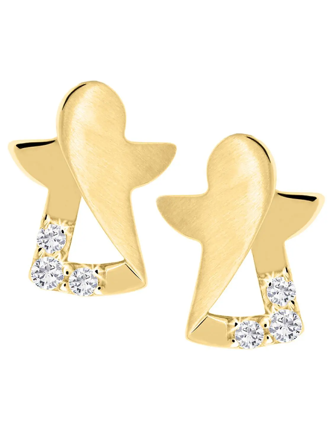 Damenohrringe für Mädchen mit Zirkonia - Modern Angel | Produktansicht