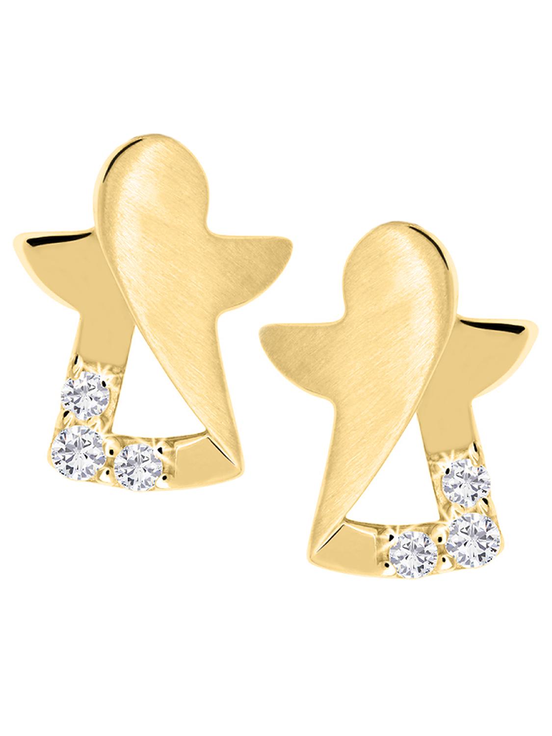Damenohrringe für Mädchen mit Zirkonia - Modern Angel | Produktansicht