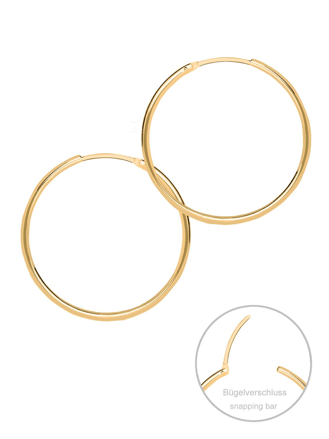 Pretty Celine | Creolen aus echtem Gelbgold | Ansicht 4