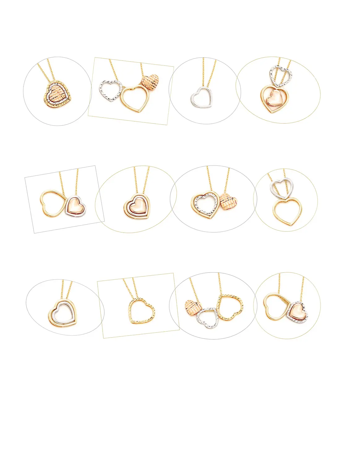 Delilah - Damen Herzkette Gold 333