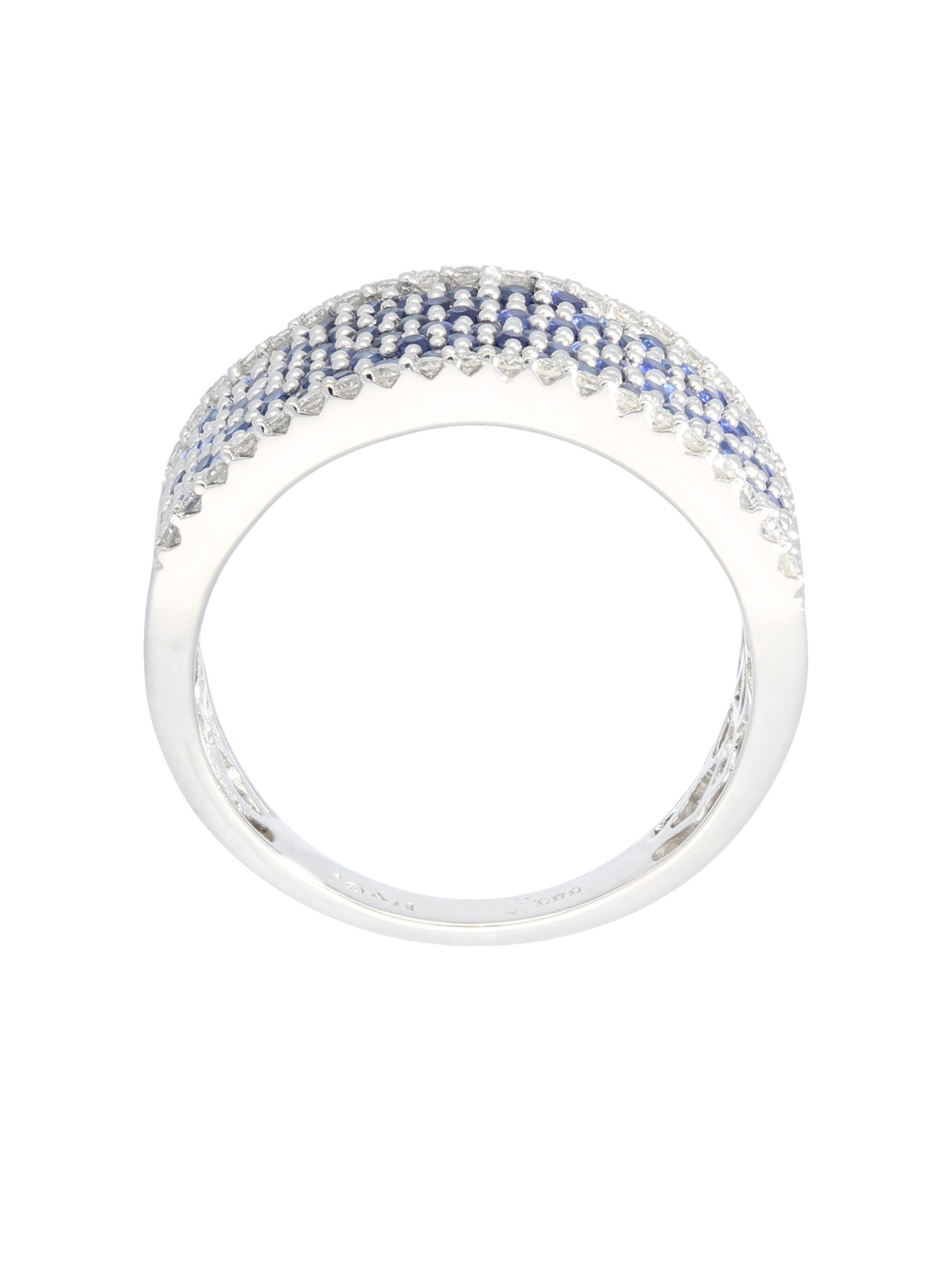 Panache - Saphir & Diamant Ring mit Edelstein 585 Weißgold - 0,25ct. - Größe 58