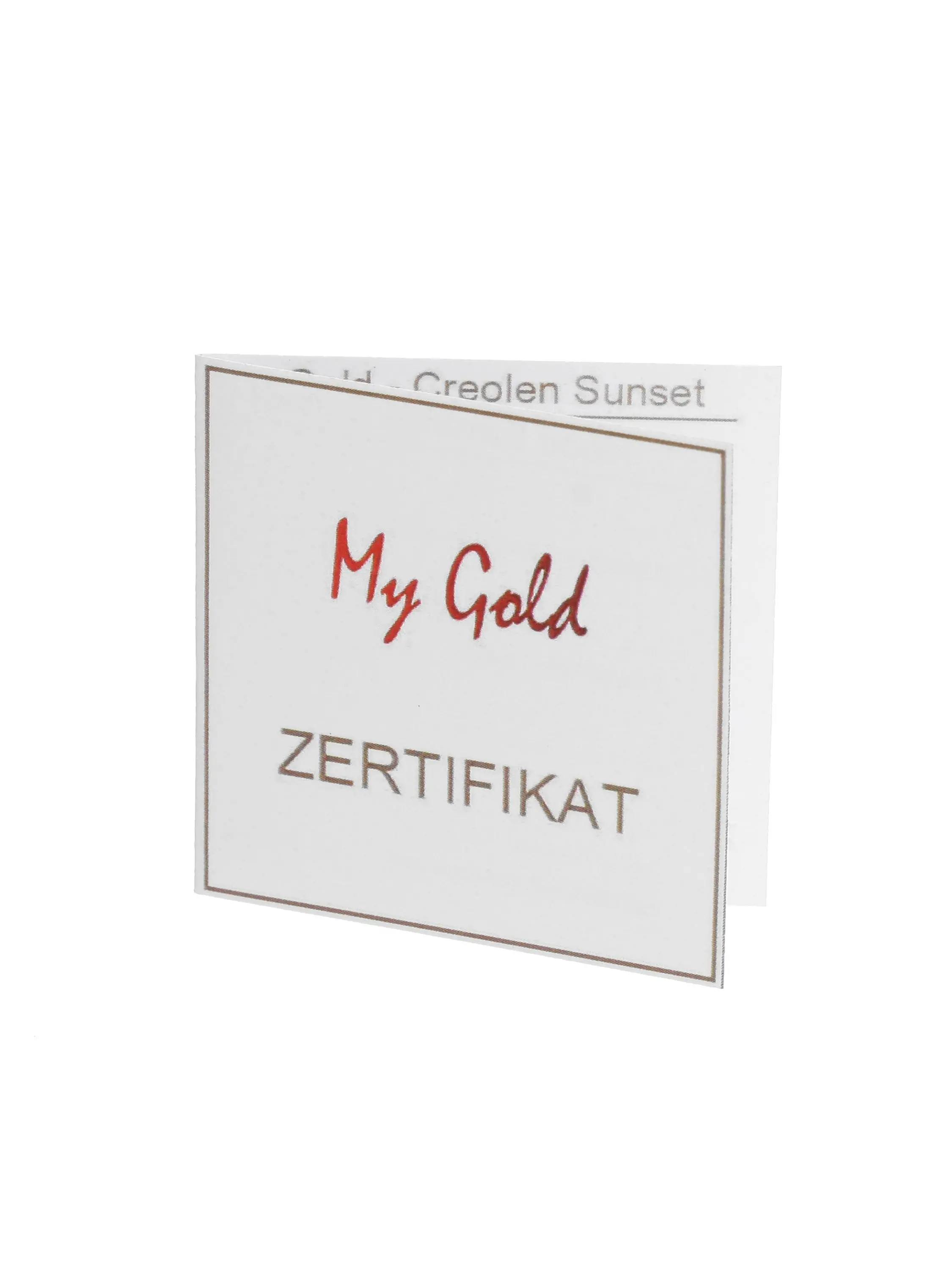 Schmuckzertifikat - Sunset | Echtheitszertifikat 