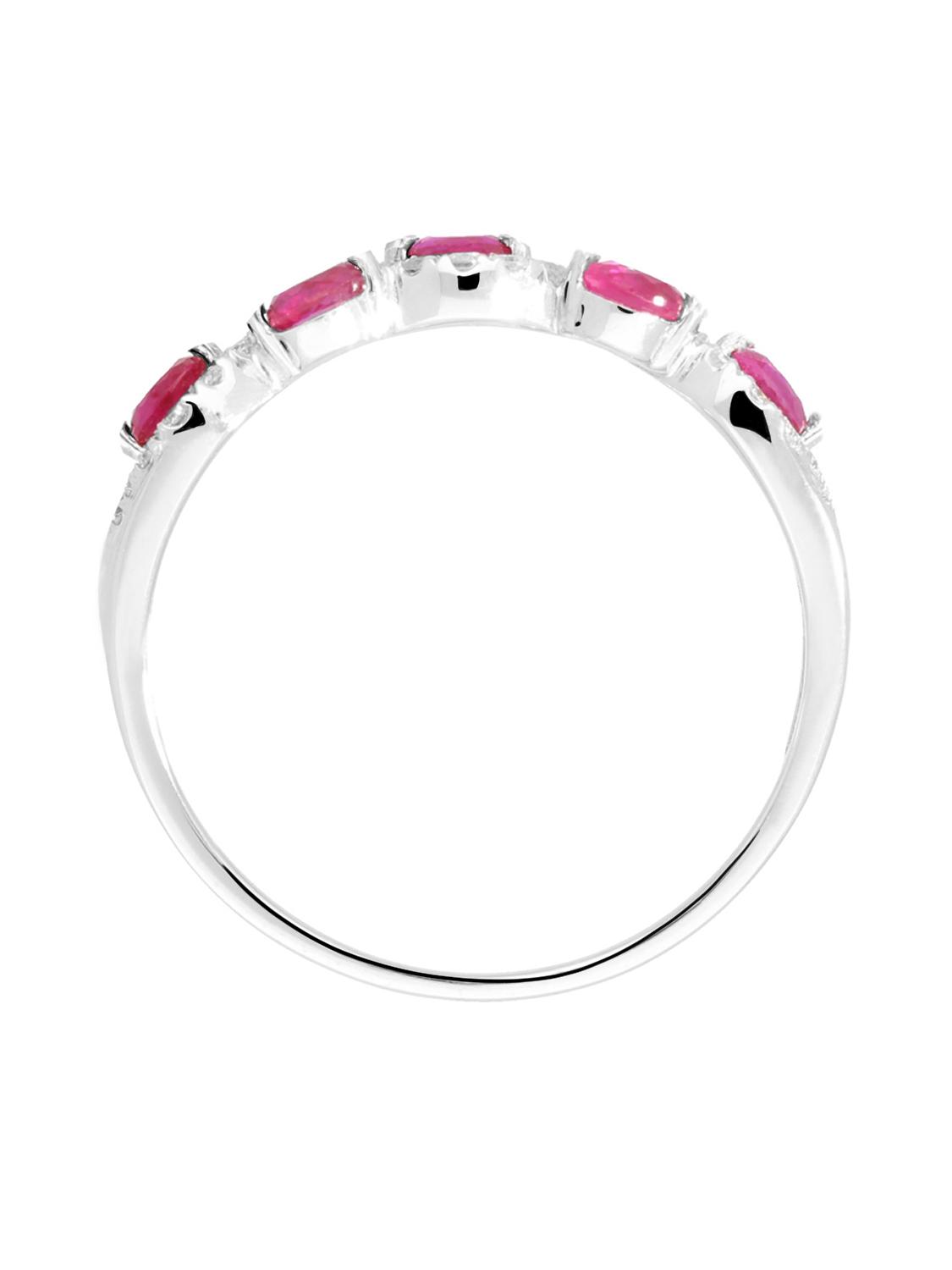 Castania | Ring aus echtem Weißgold - Rubin | Ansicht 6