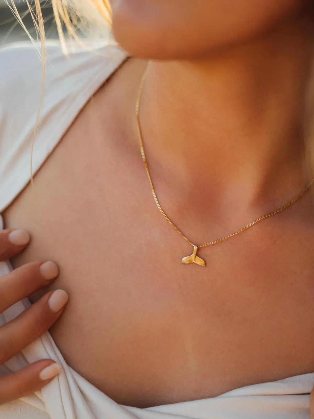 Whale Set - Damen & Mädchen Walflosse Orca Halskette Gold 333 (8 Karat) 45cm Whale Set - Damen & Mädchen Walflosse Orca Halskette Gold 333 (8 Karat) 45cm