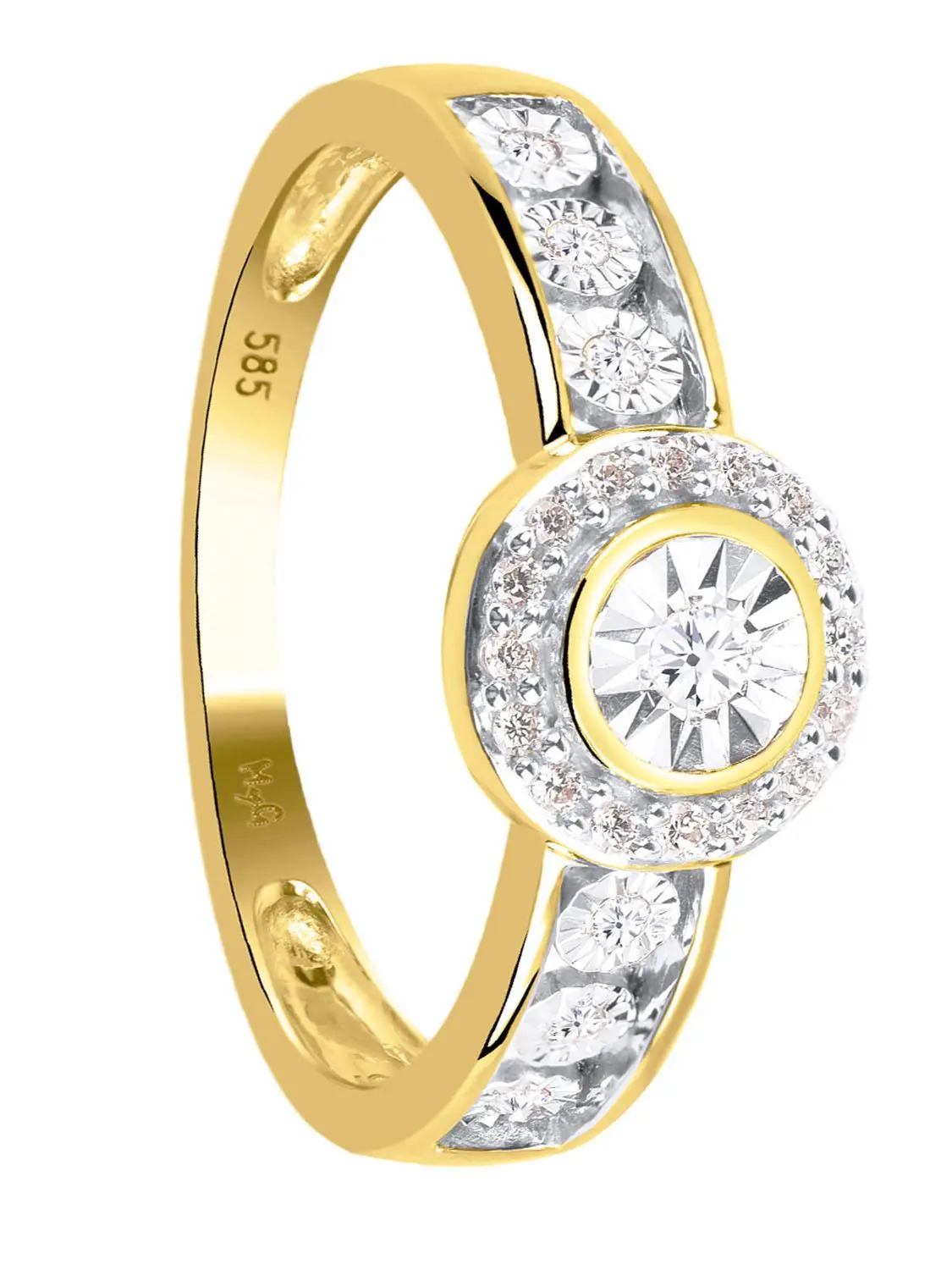 Jana | Ring aus echtem Gelbgold mit Diamant | Ansicht 6