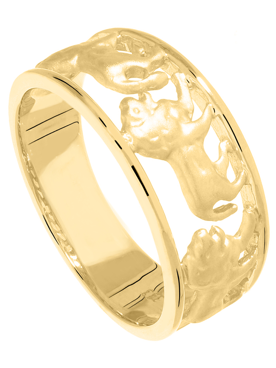 Lionella - Löwen Ring ohne Stein 333 Gold