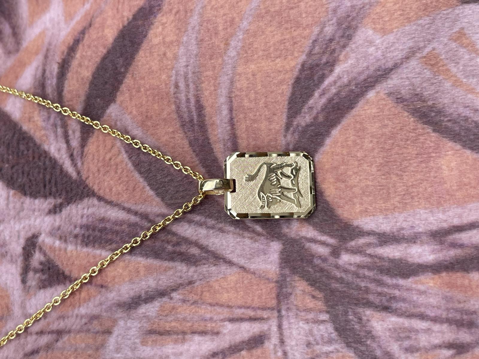 Gaudino - Damen & Herren STIER Sternzeichen Anhänger Gold 333