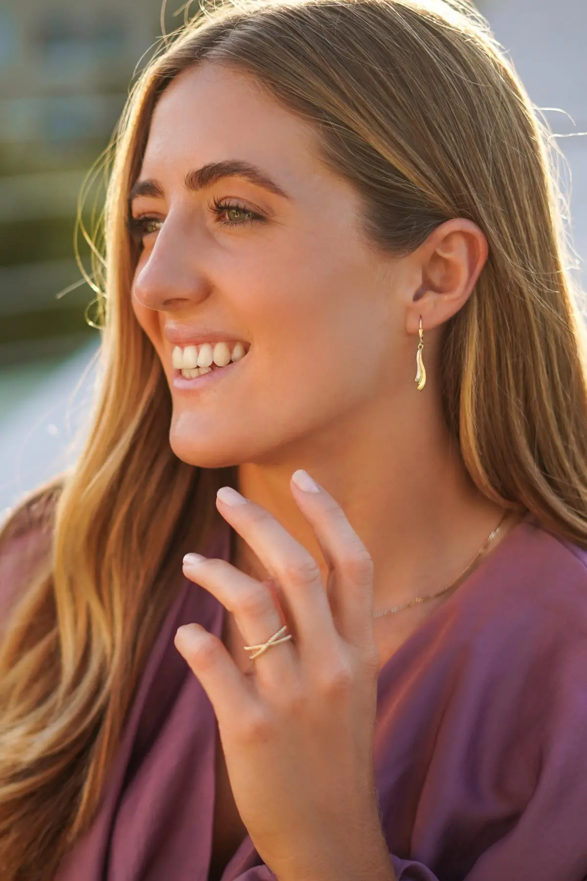 Arrillaga | Ohrringe aus echtem Gelbgold & Weißgold | Ansicht 4