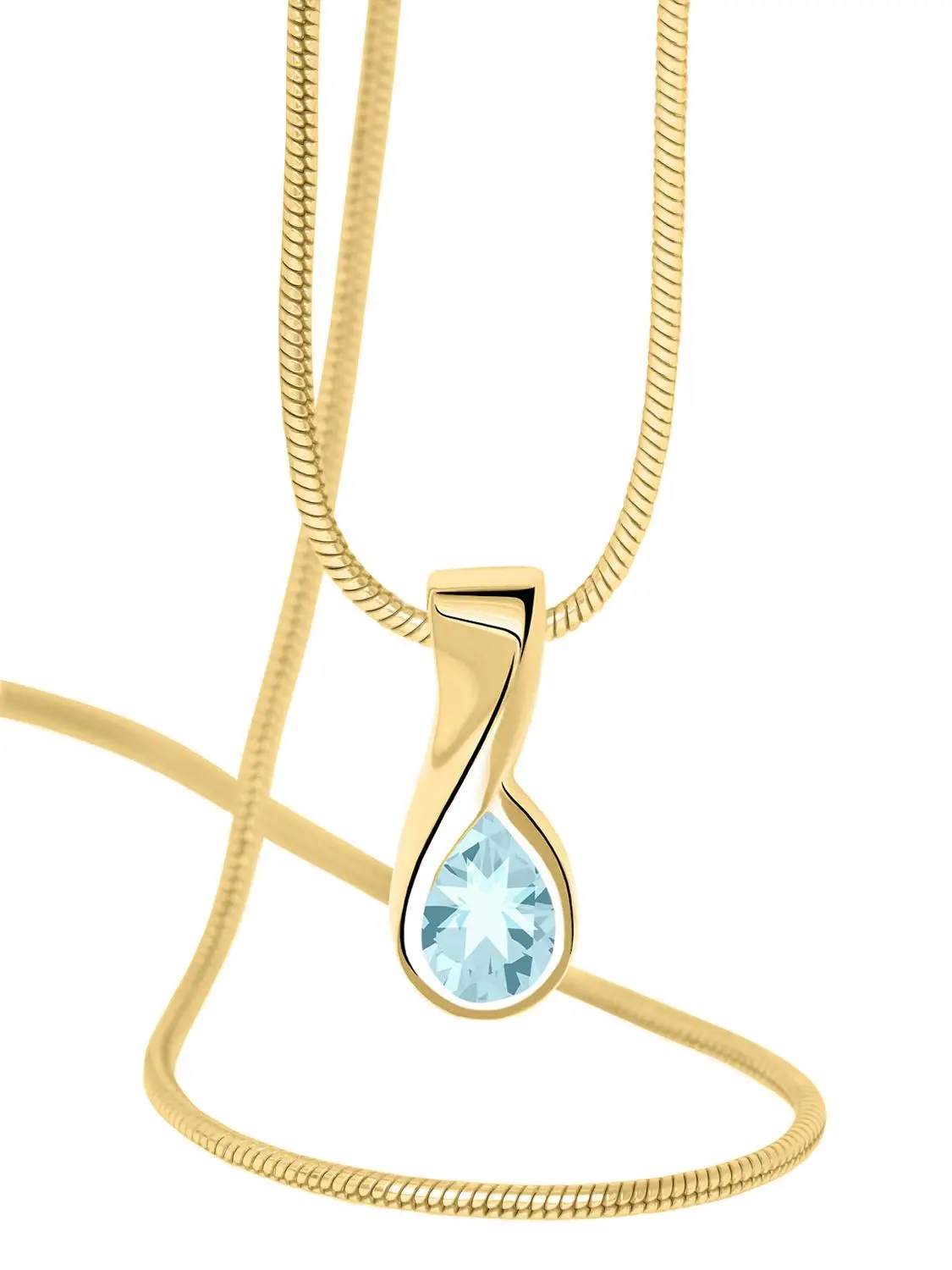 Kettenanhänger Damen Gold 333 mit Blautopas | Abbey