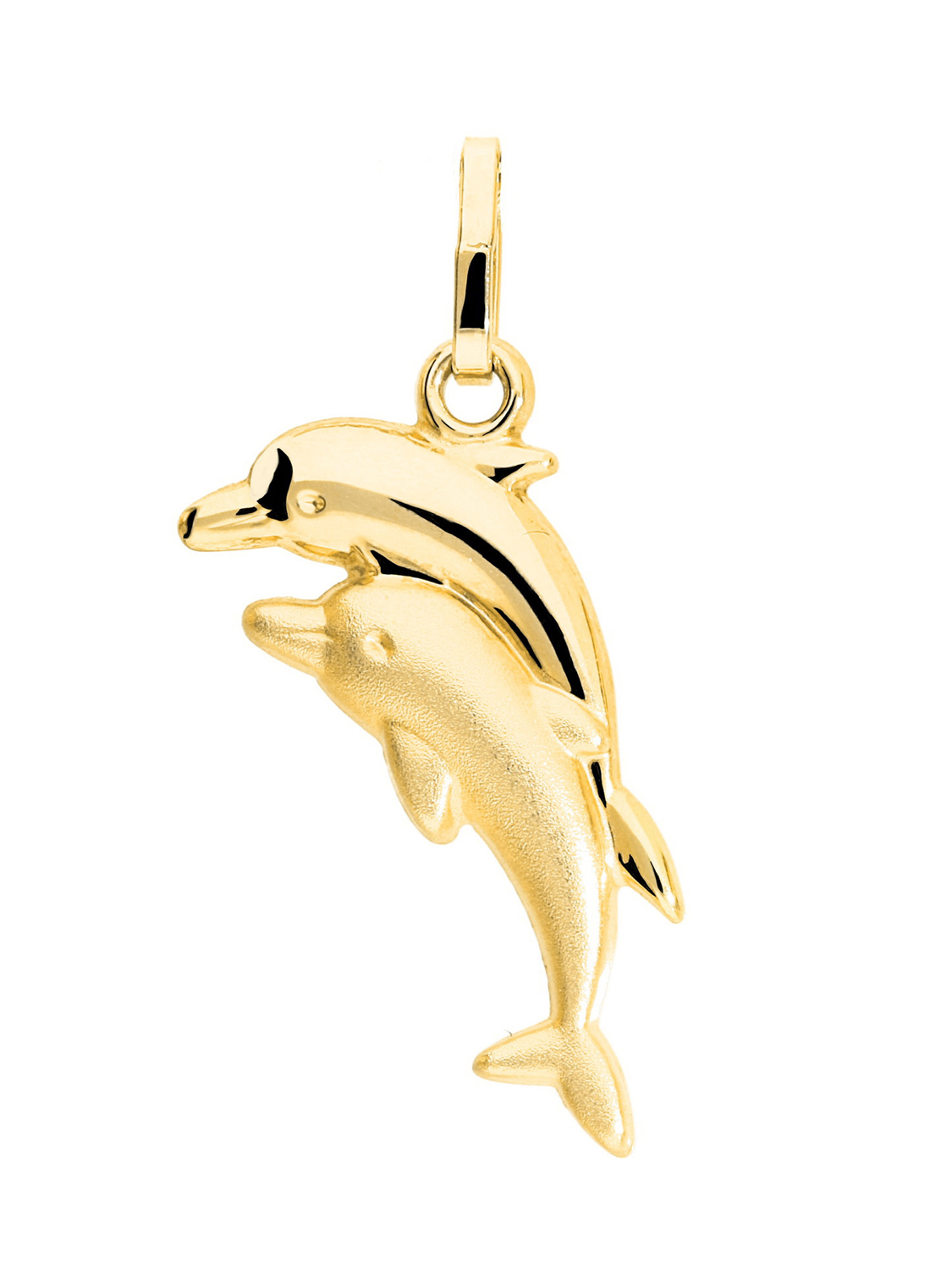 Ohrringe mit Delfin Motiv in echtem 333er Gold kaufen - Dolphin Twins