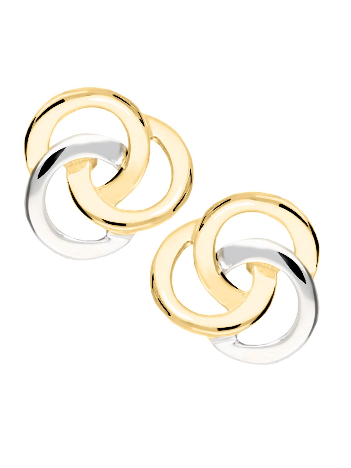 Margot | Ohrstecker aus echtem Gelbgold & Weißgold | Ansicht 1